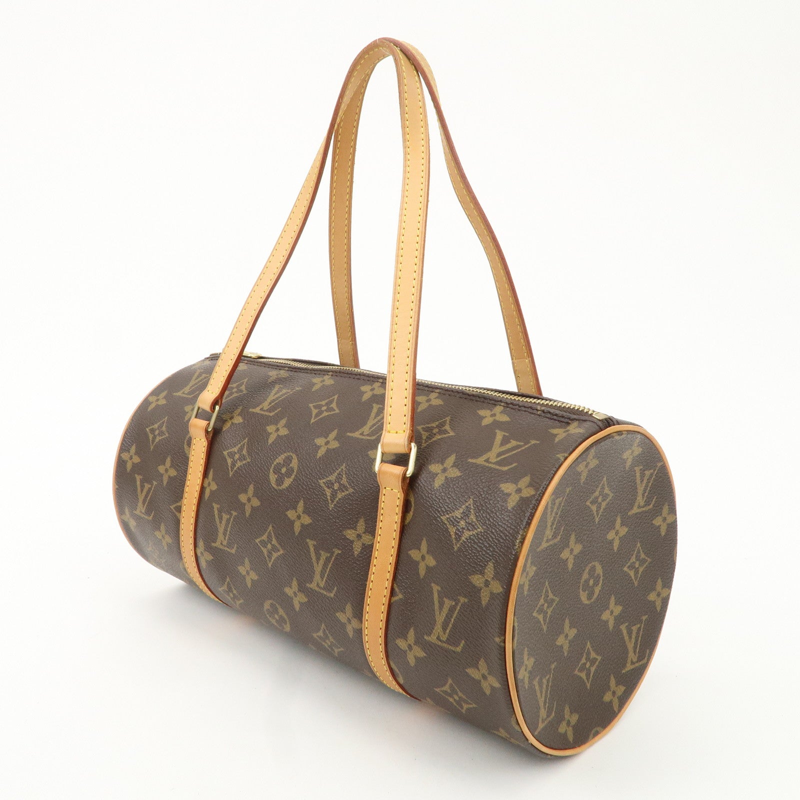 Louis Vuitton Monogram Papillon 30 Hand Bag Brown M51385