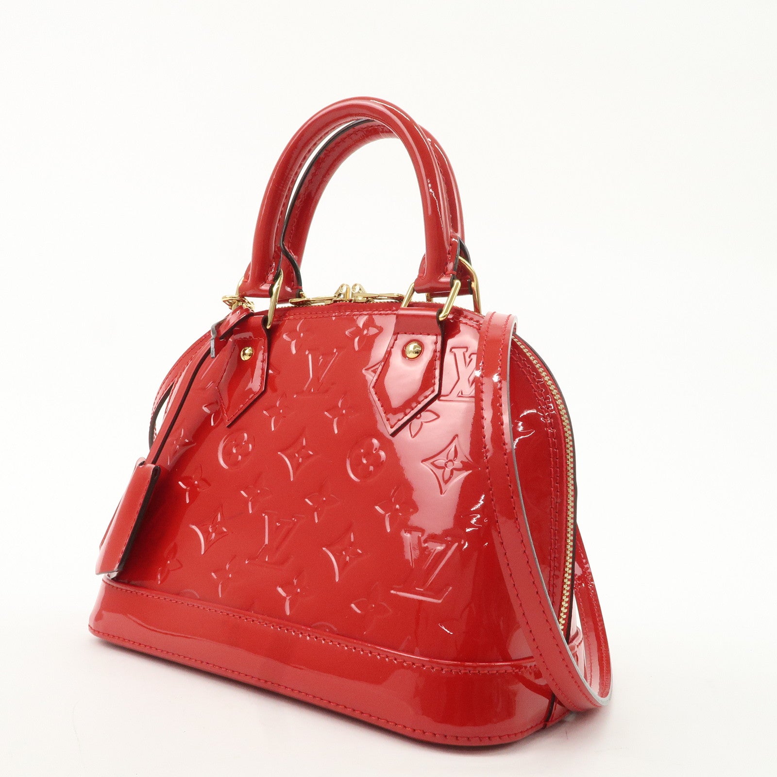 Louis Vuitton Monogram Vernis Alma BB Hand Bag Rouge M91698