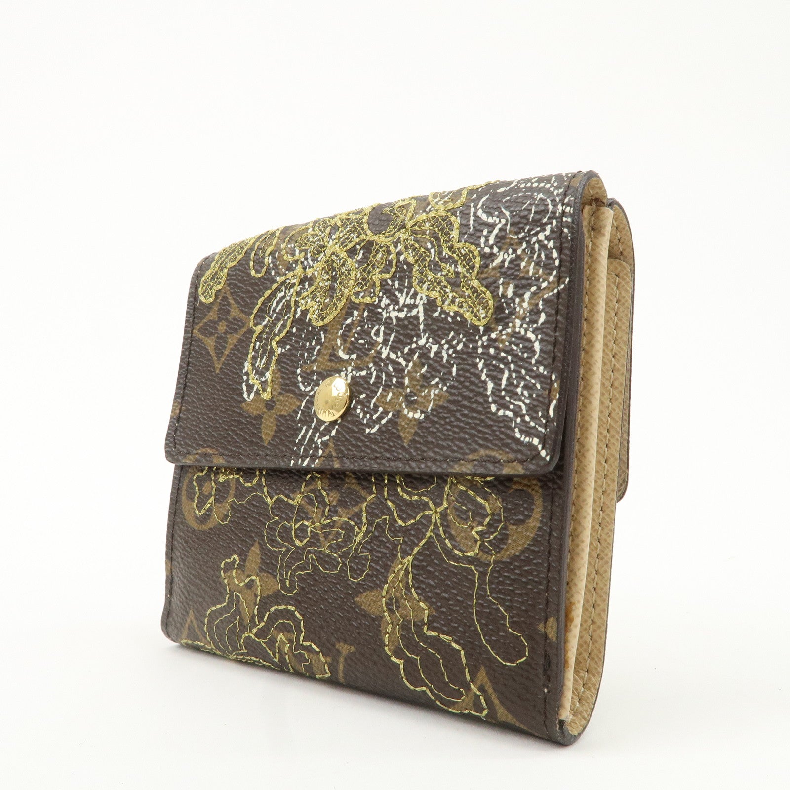 Louis Vuitton Monogram Dantel Porte Monnaie Bier Cult Credit Used