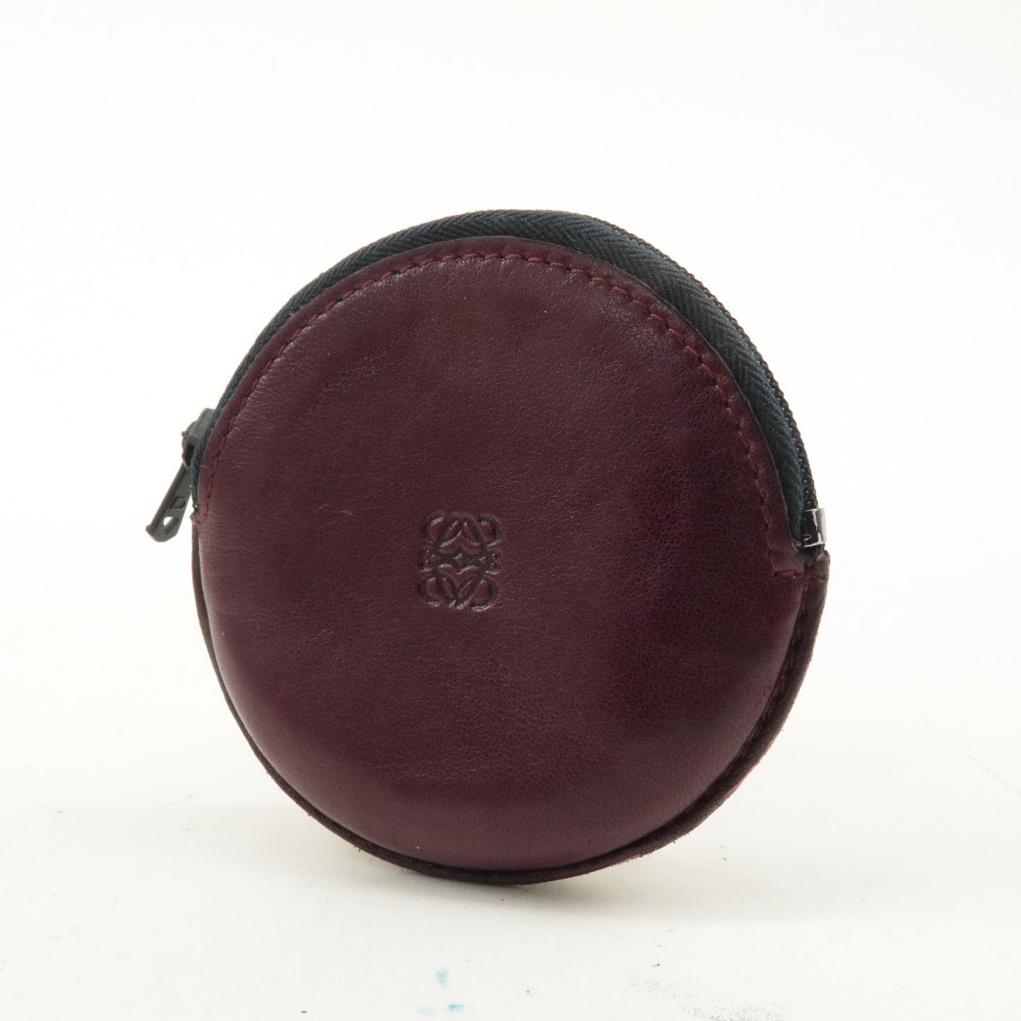 LOEWE Set of 2 Anagram Leather Coin Case Bordeaux Red