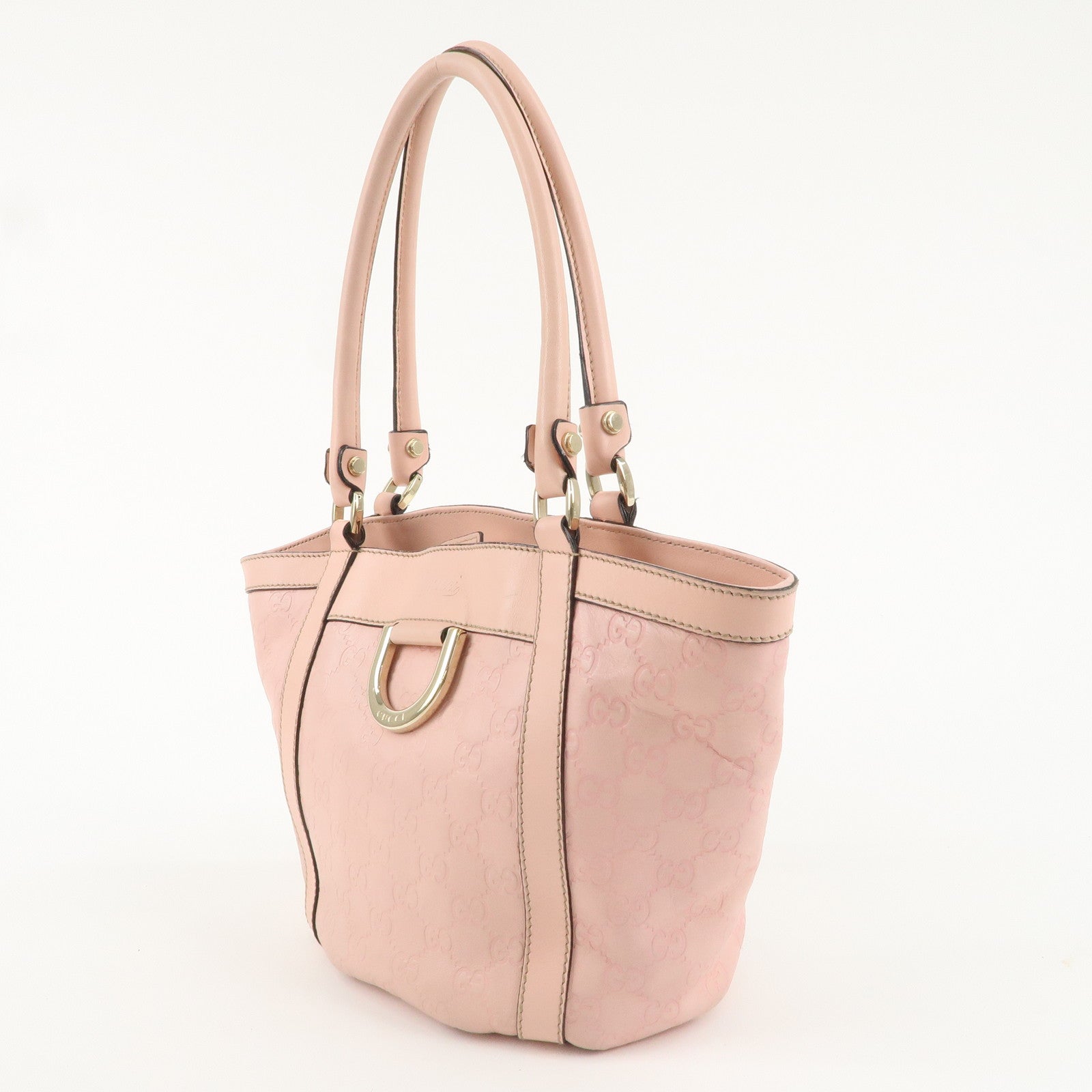 GUCCI Guccissima Abbey Leather Tote Bag Pink 211983