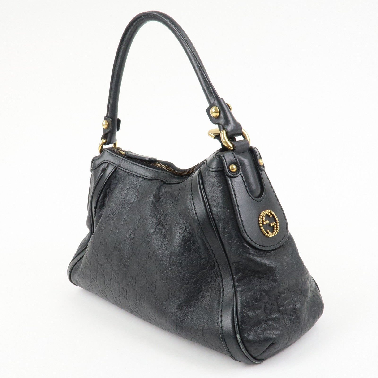 GUCCI Guccissima Scarlet Guccissima Leather Shoulder Bag 282298 Used