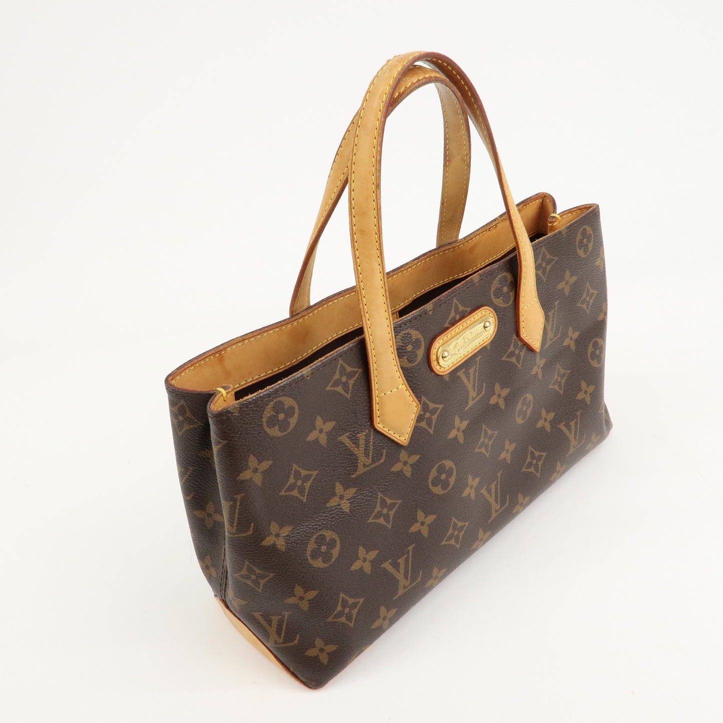 Louis Vuitton Monogram Wilshire PM Hand Bag Brown M45643