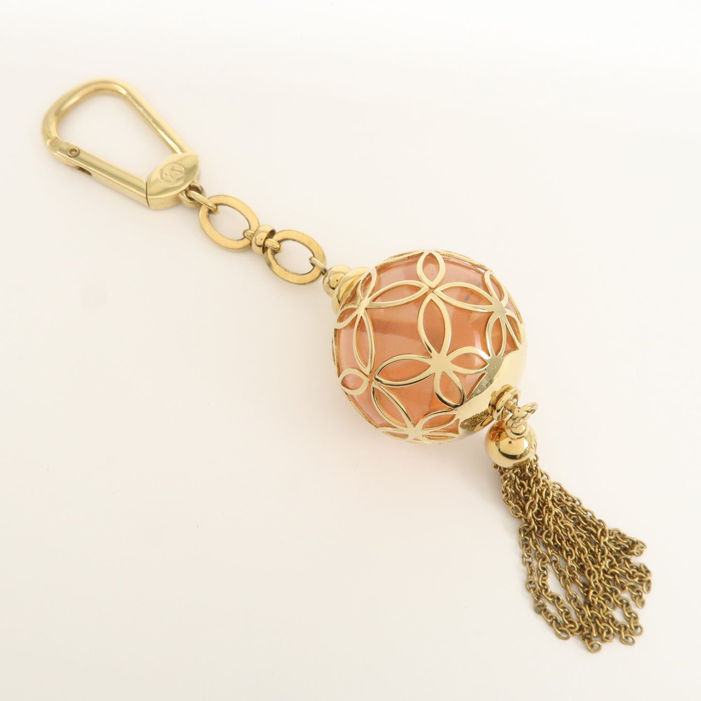 Louis Vuitton Porte Cles Ice Ball Key Charm Clear Rose M66779