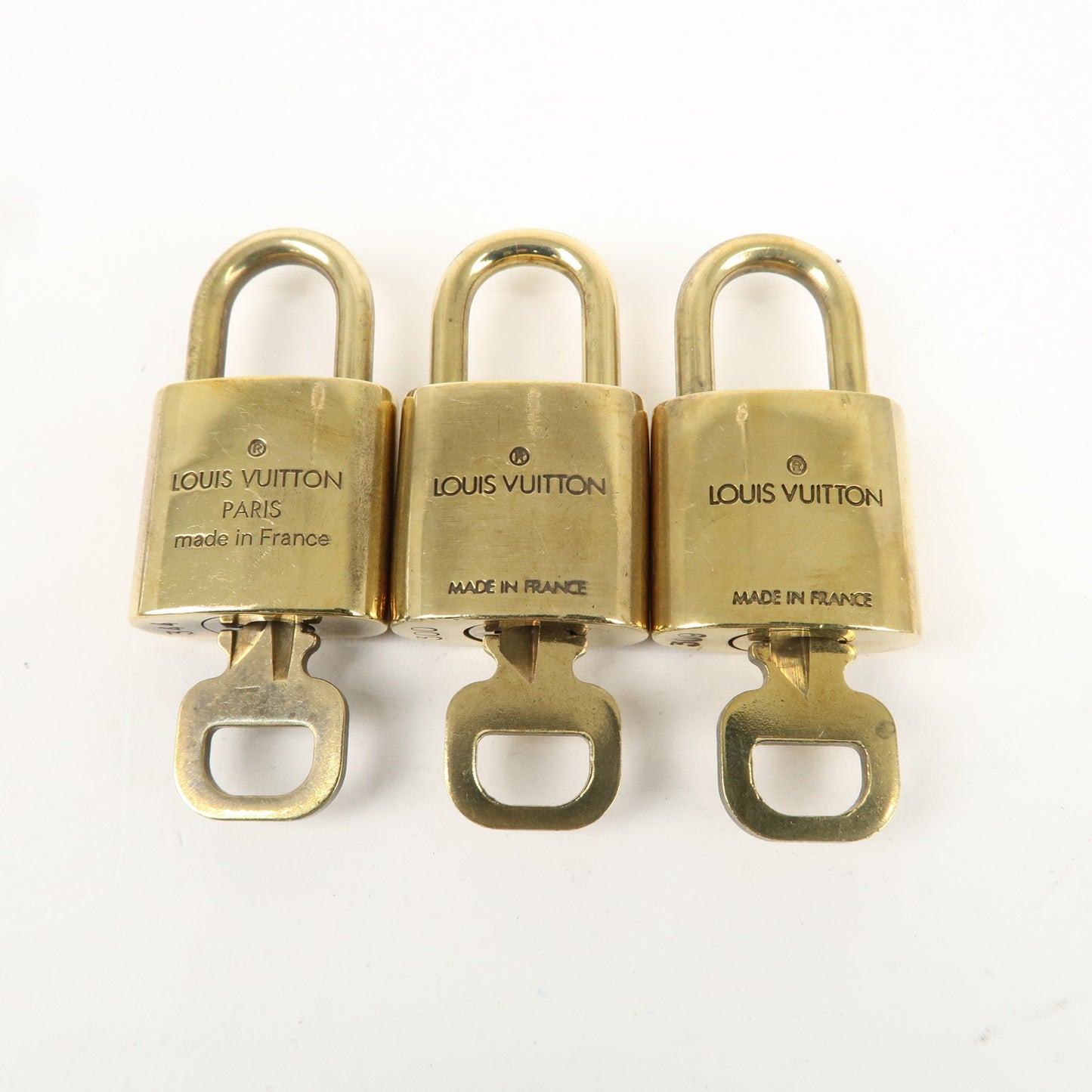 Louis Vuitton Set of 10 Lock & Key Cadena Key Lock Gold