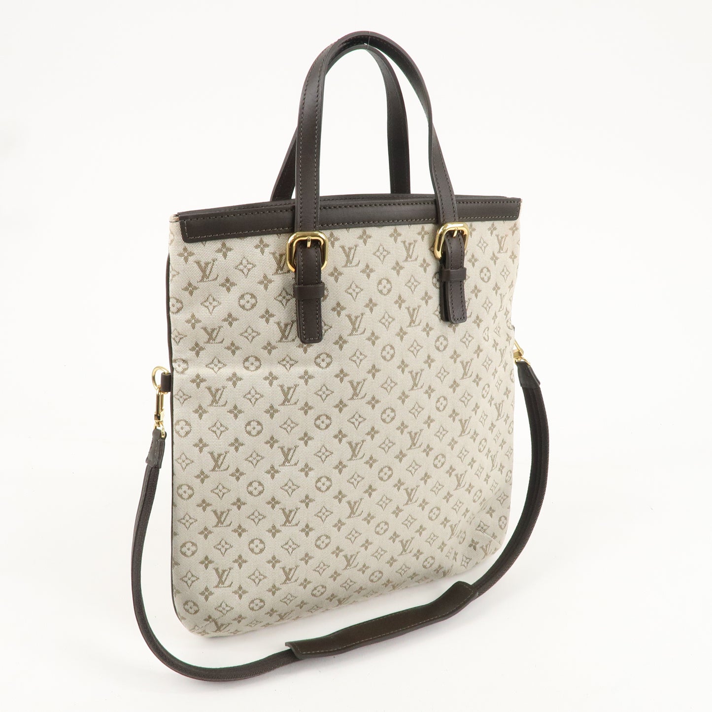 Louis Vuitton Monogram Mini Francoise Hand Bag Khaki M92209