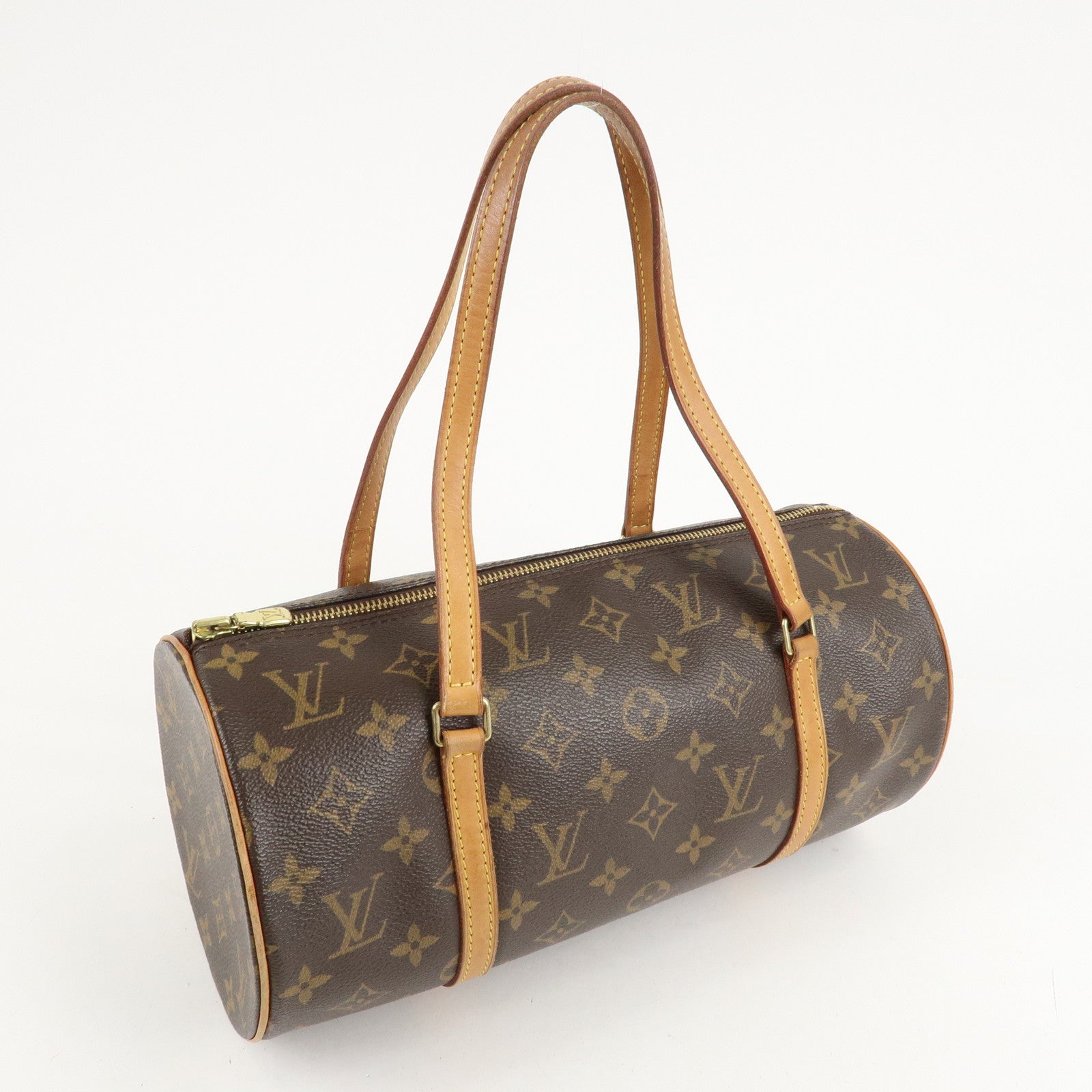 Louis Vuitton Monogram Papillon 30 Hand Bag Brown M51385