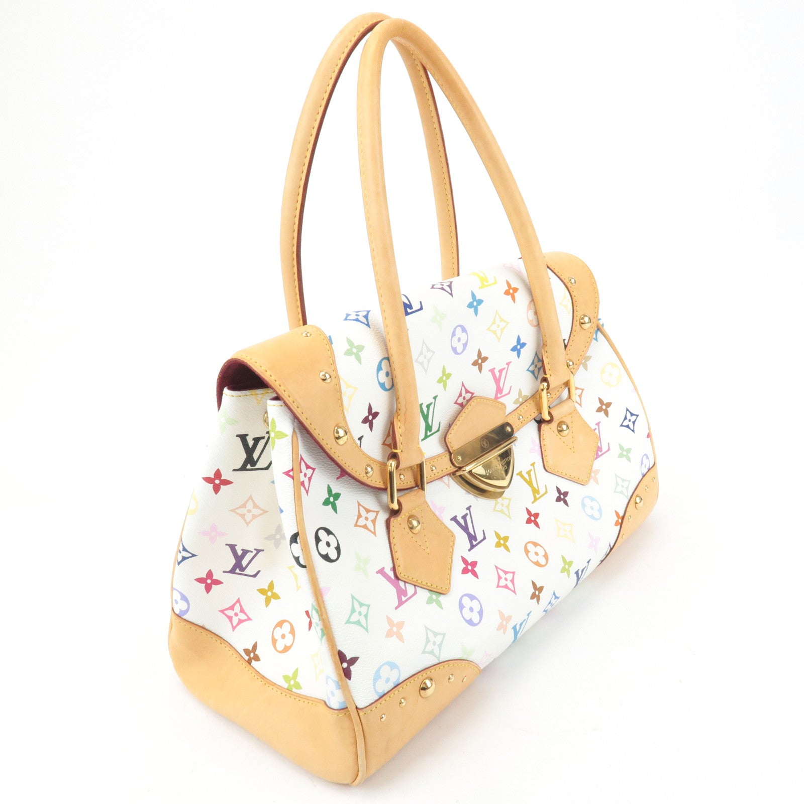 Louis Vuitton Monogram Multicolor Beverly GM Hand Bag Blanc M40201 Used