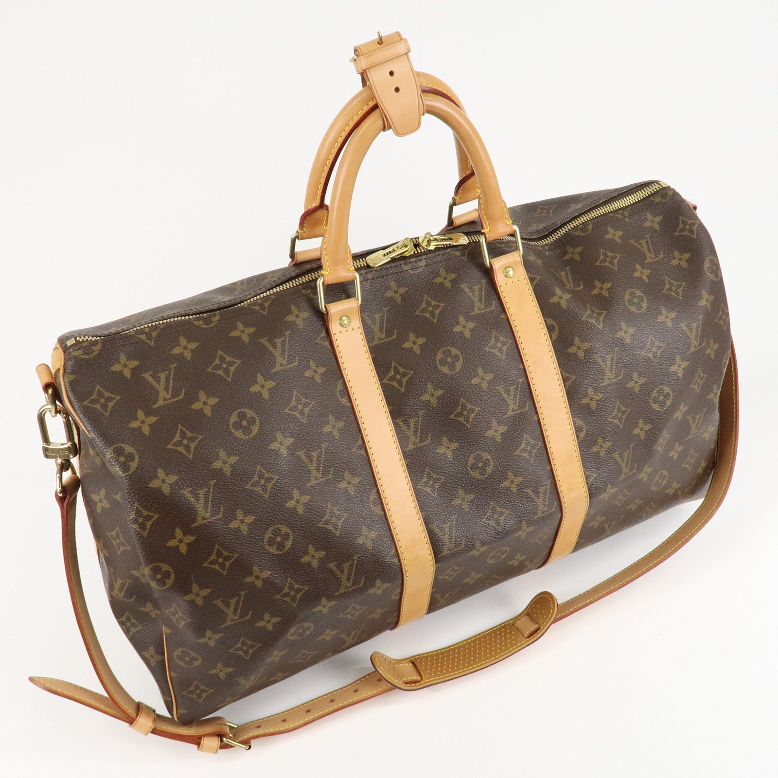 Louis Vuitton Monogram Keep All Bandouliere 50 Boston Bag M41416