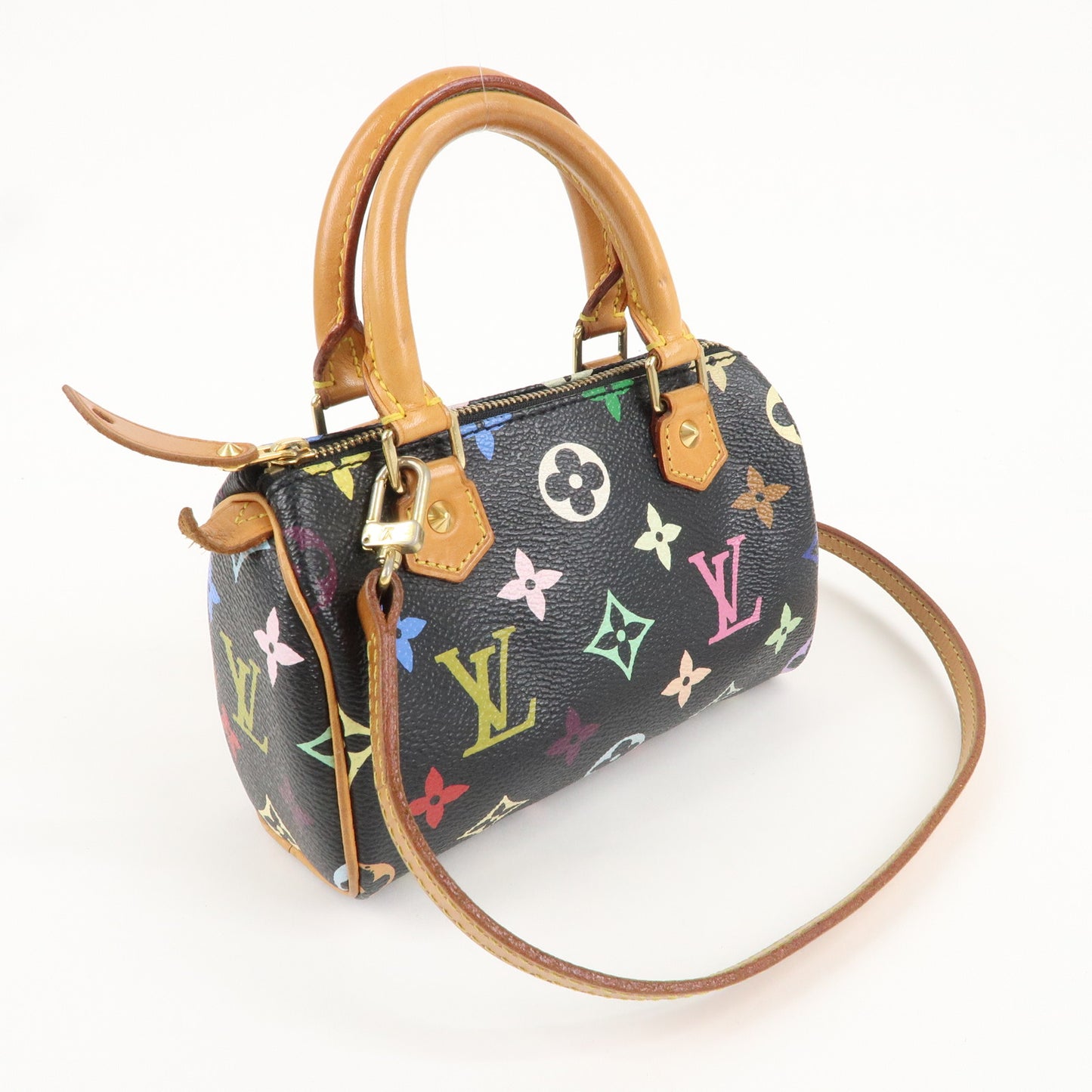 Louis Vuitton Monogram Multicolor Mini Speedy&Strap M92644 J00145