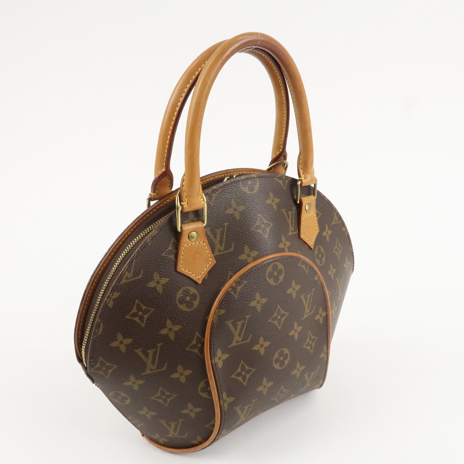 Louis Vuitton Monogram Ellipse PM Hand Bag Brown M51127 Used