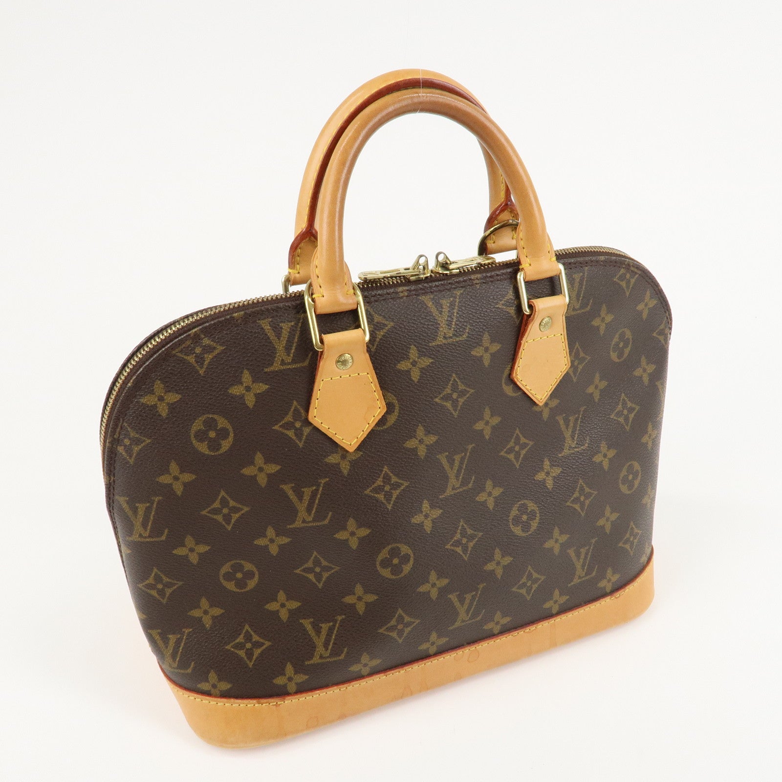 Louis Vuitton Monogram Alma Hand Bag Brown M51130