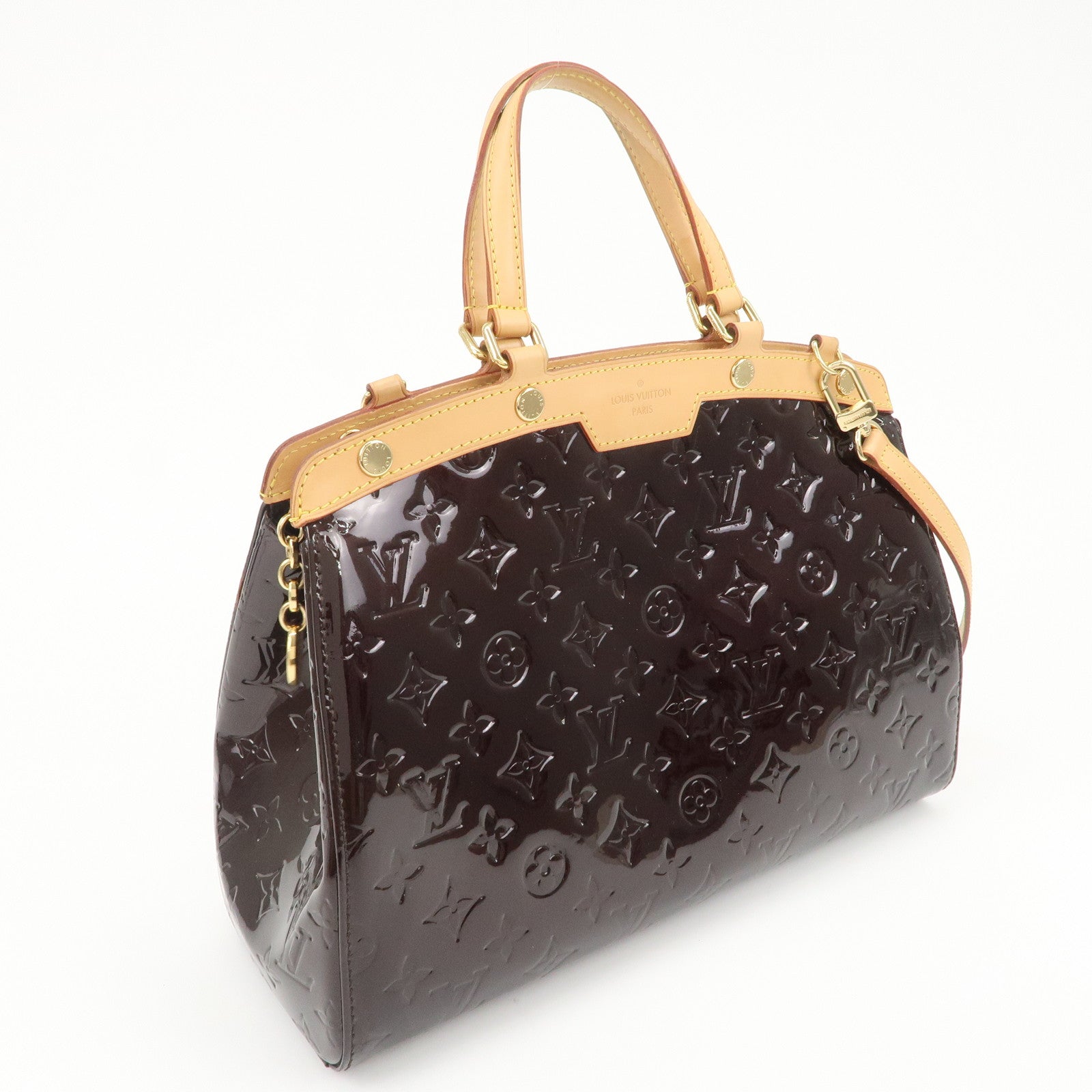 Louis Vuitton Vernis Brea MM 2Way Hand Bag Amarante M91619