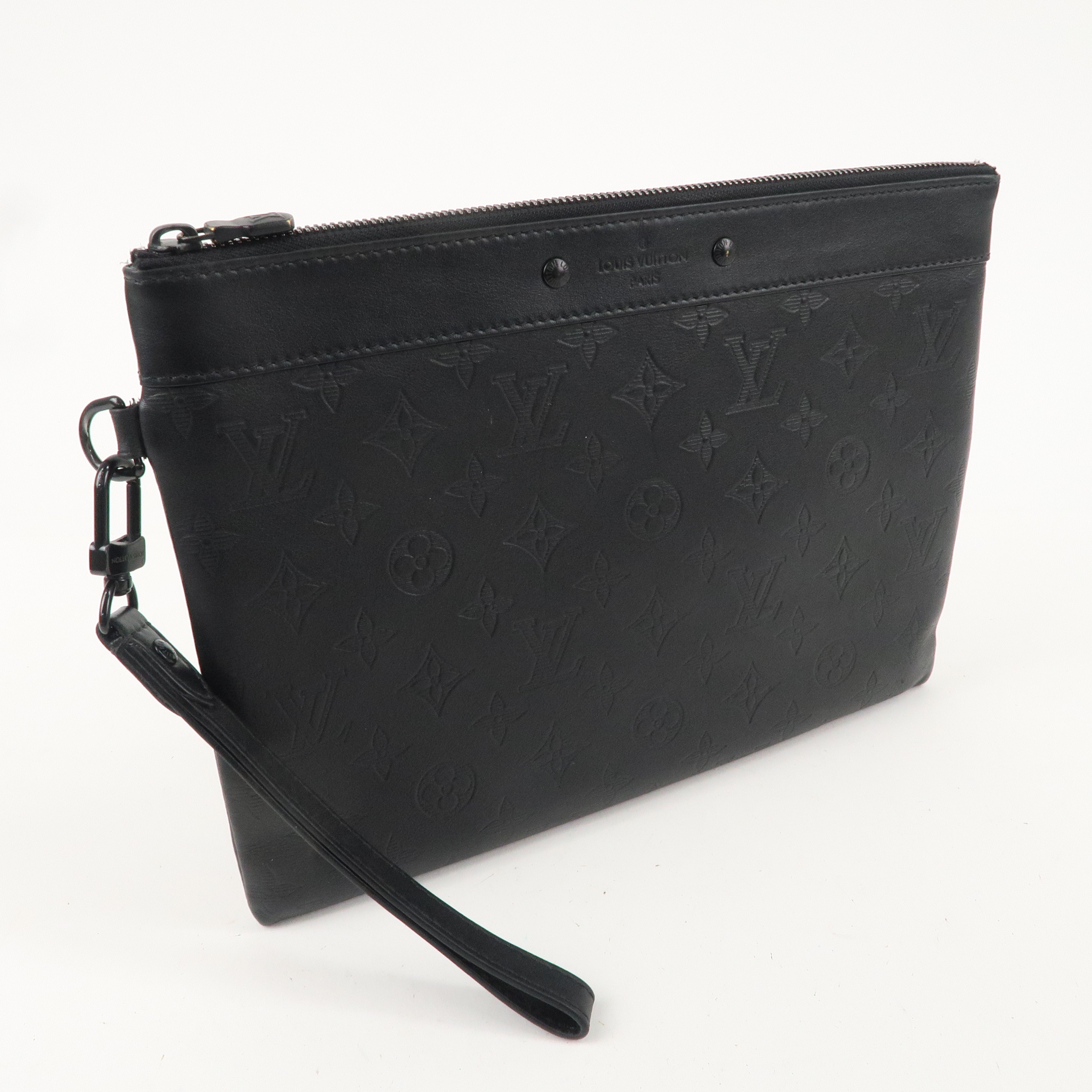 Louis Vuitton Monogram Shadow Pochette To-Go Clutch Bag M81570