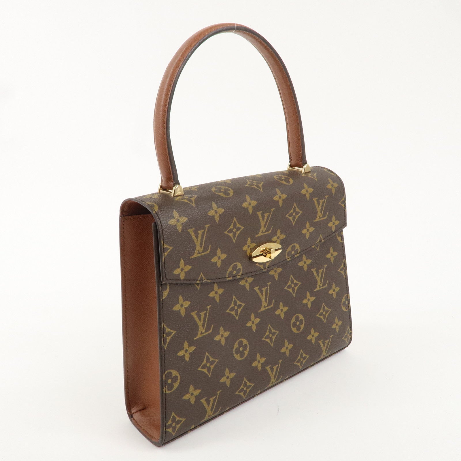 Louis Vuitton Monogram Malesherbes Hand Bag Brown M51379