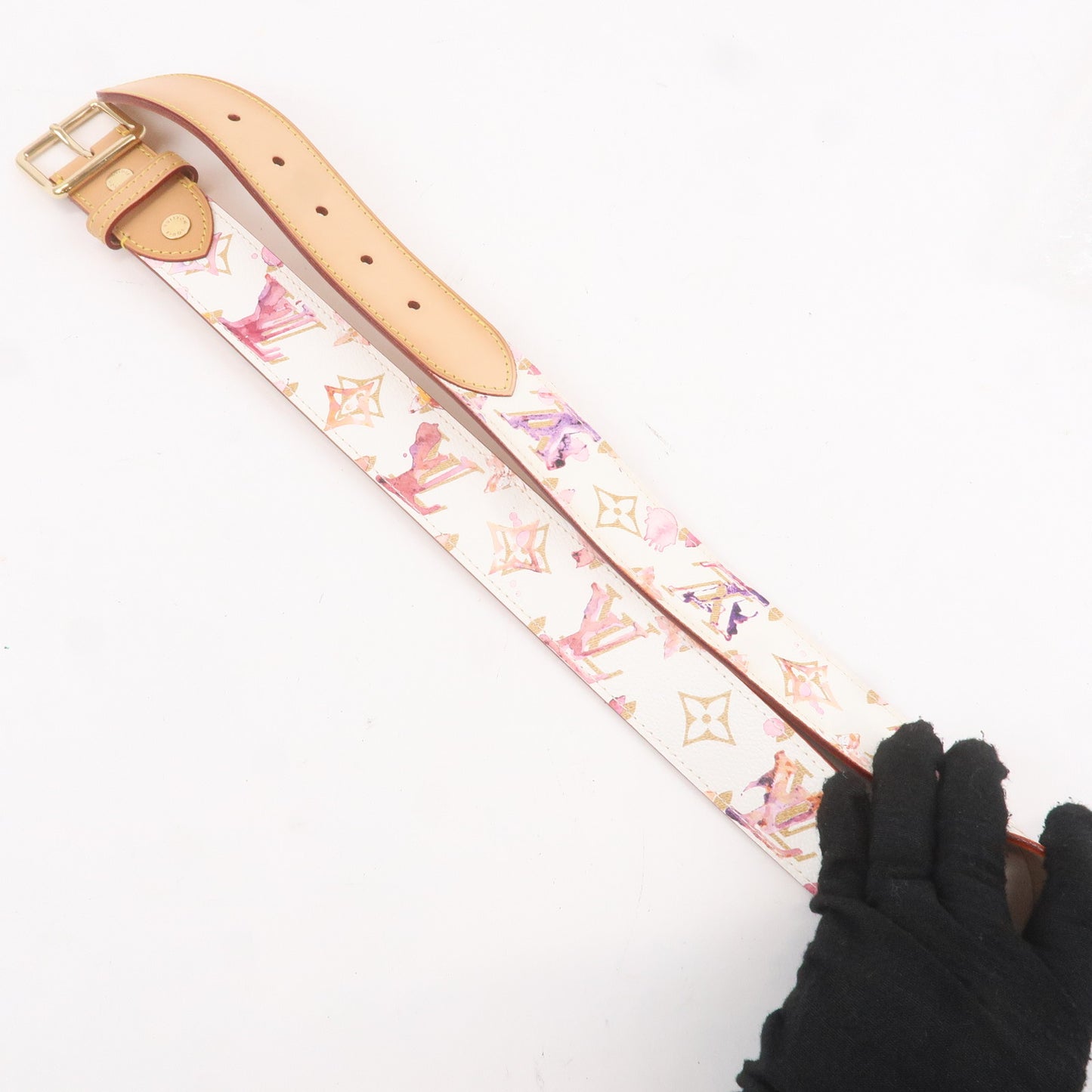 Louis Vuitton Monogram Watercolor Saint Tulle Belt 80/32 M9623U