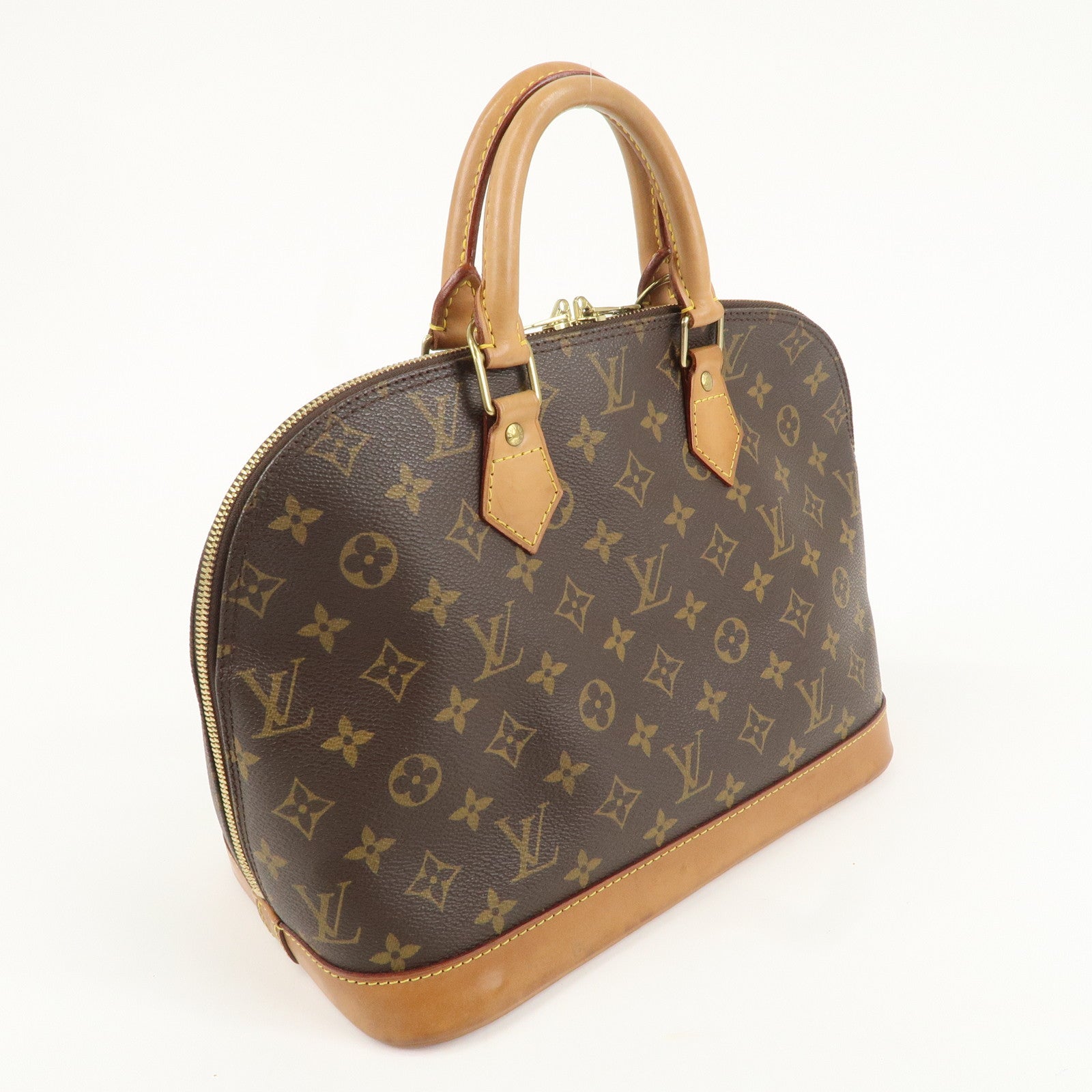 Louis Vuitton Monogram Alma Hand Bag Brown M51130