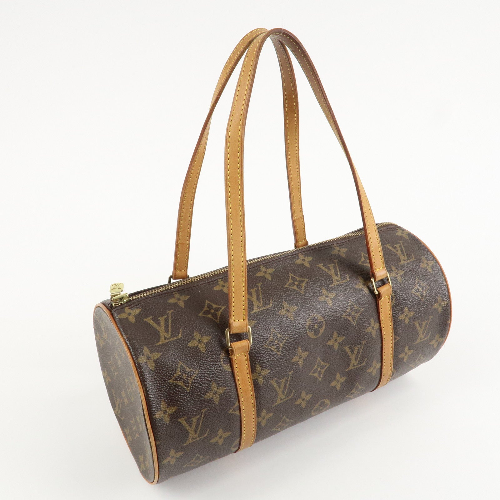 Louis Vuitton Monogram Papillon 30 Hand Bag Brown M51385 Used