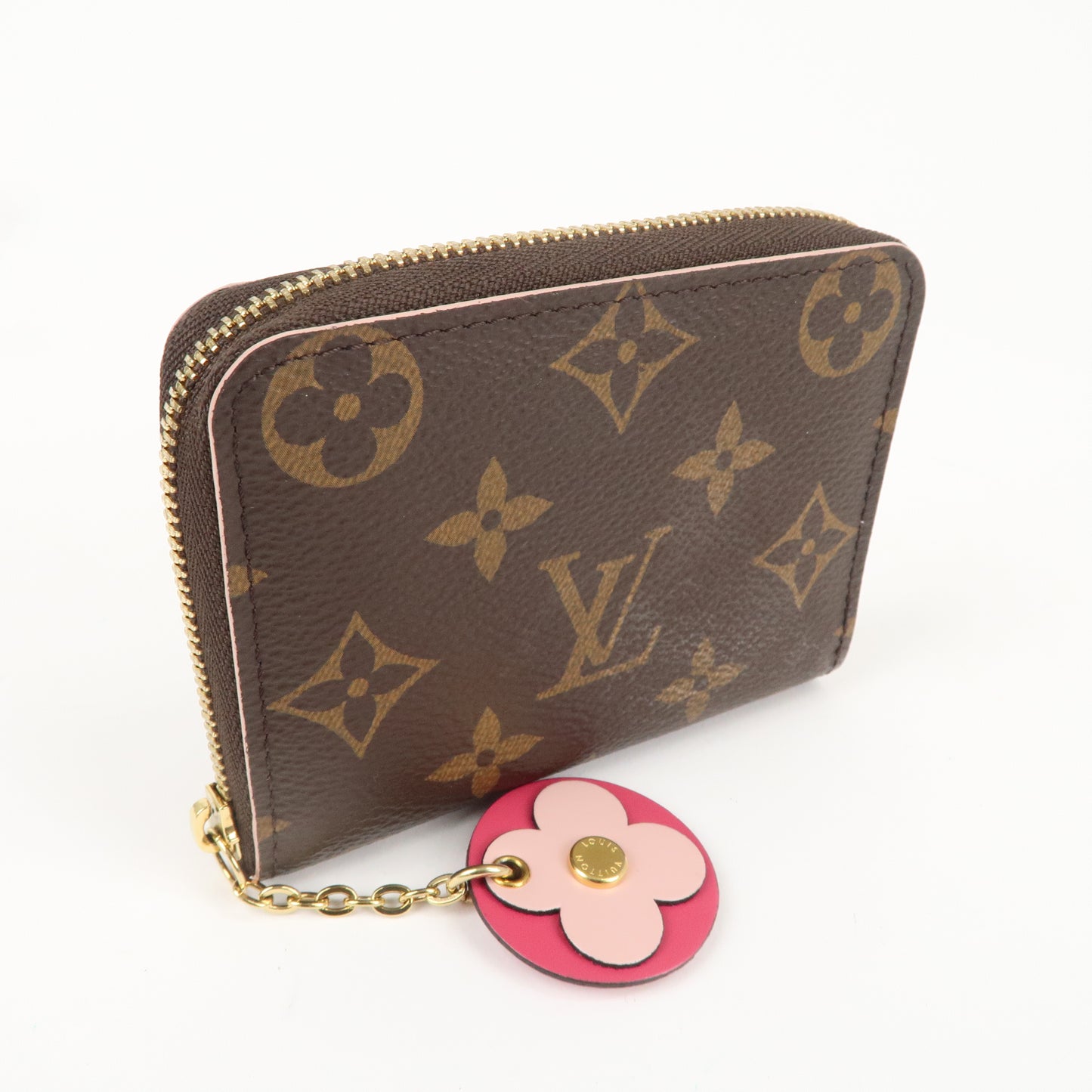 Louis Vuitton Monogram Zippy Coin Purse Flower Charm M68332