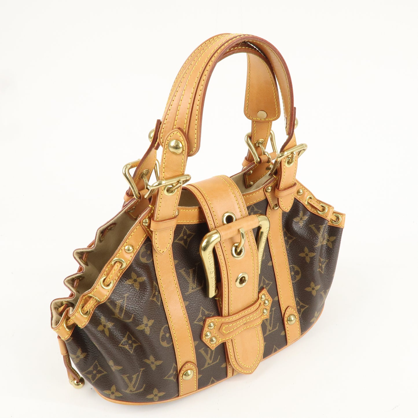 Louis Vuitton Monogram Theda GM Hand Bag Brown M92393