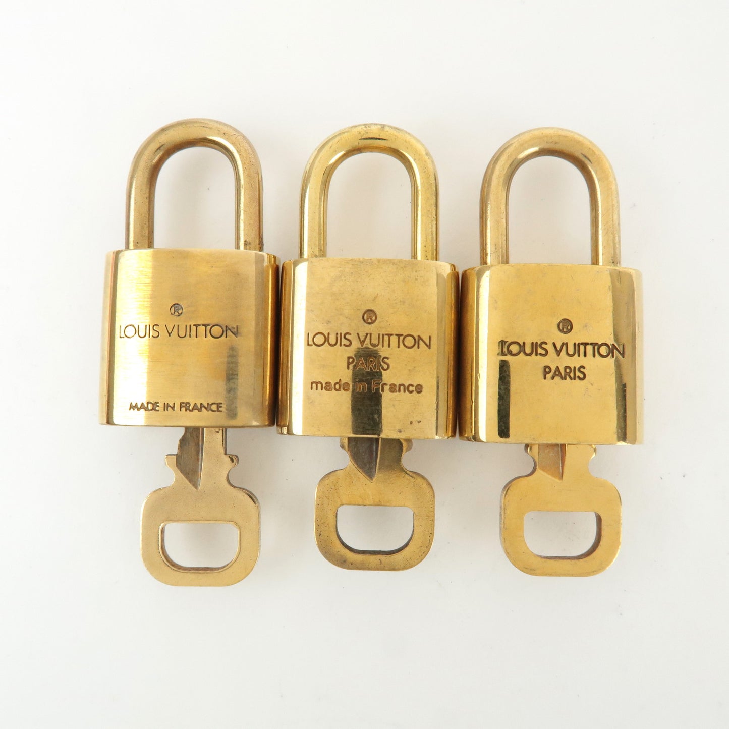 Louis Vuitton Set of 10 Lock & Key Cadena Key Lock Gold