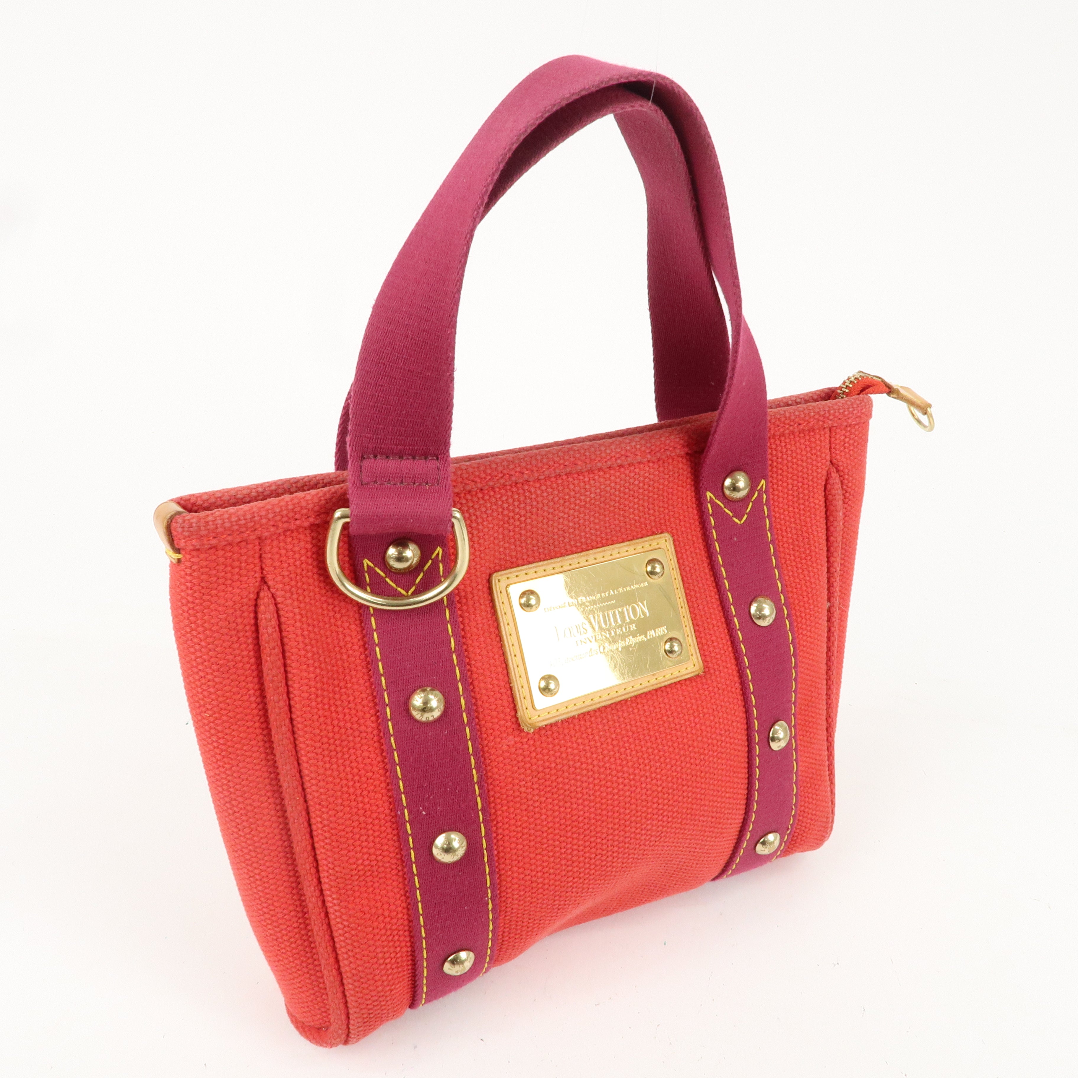 Louis Vuitton Antigua Cabas PM Hand Bag Rouge M40037