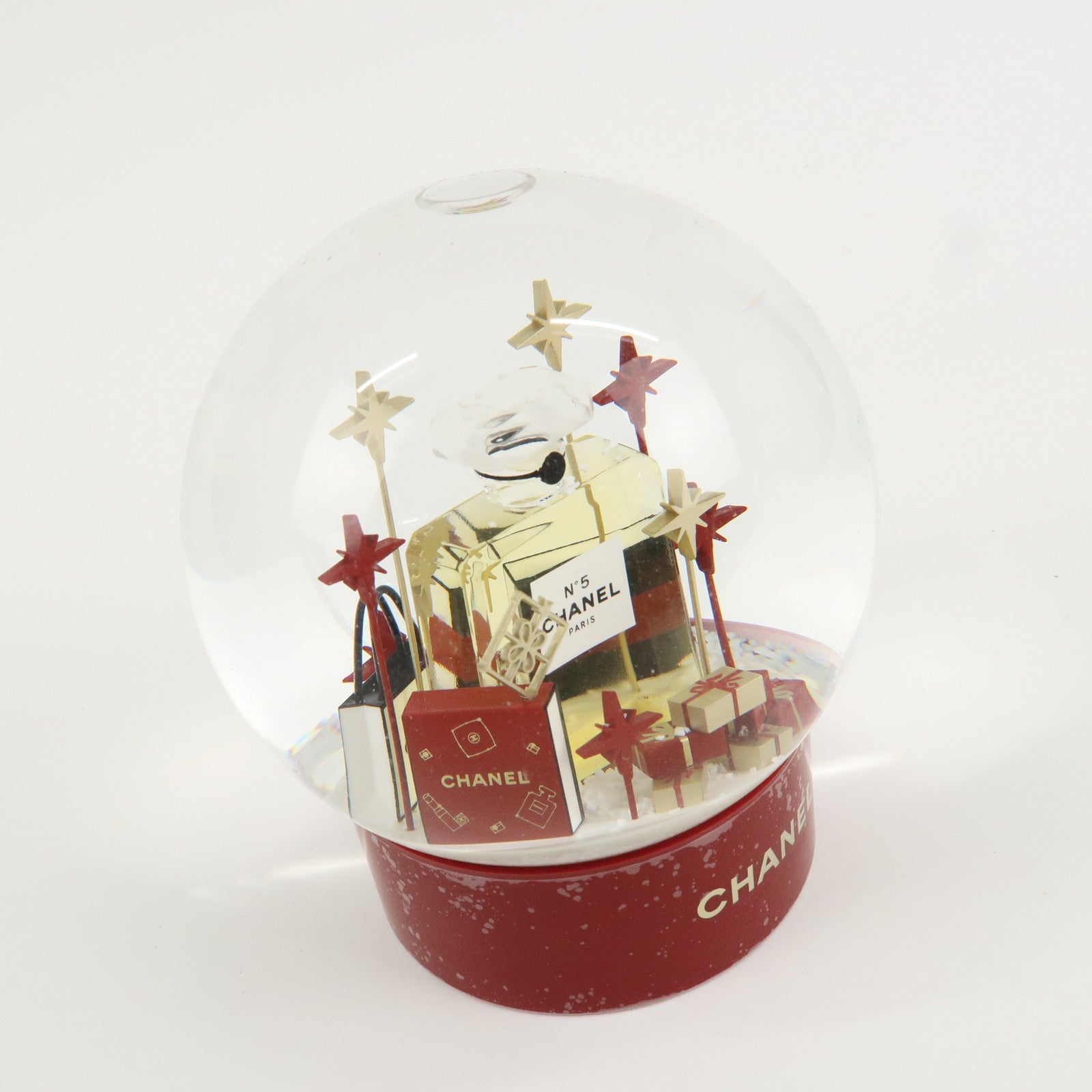 CHANEL Snow Globe Snow Dome 2022 Novelty No.5 Gift Boxes Used