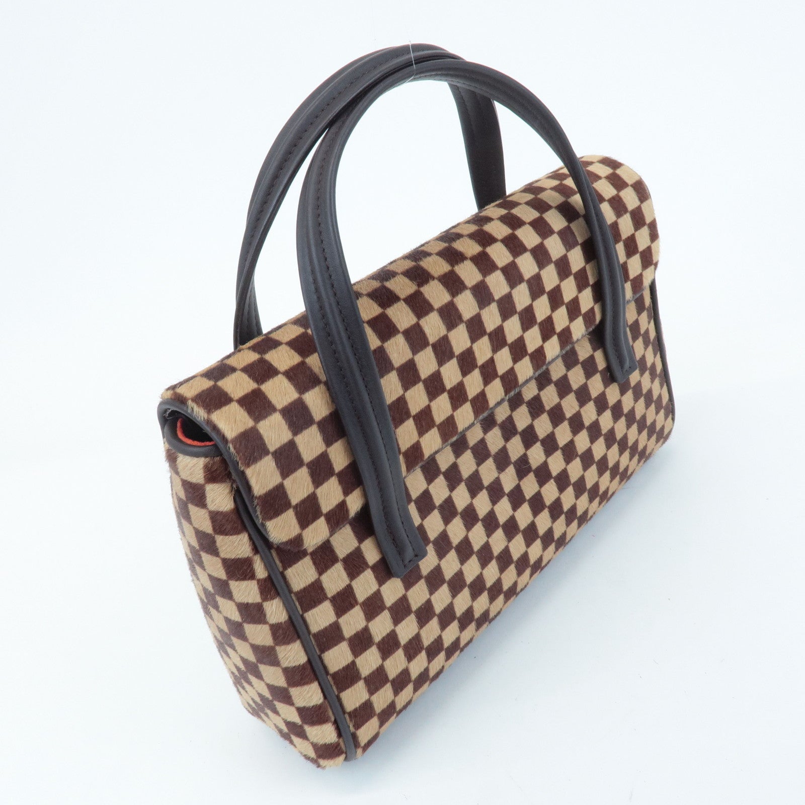 Louis Vuitton Damier Sauvage Lion Hand Bag Beige Brown M92131