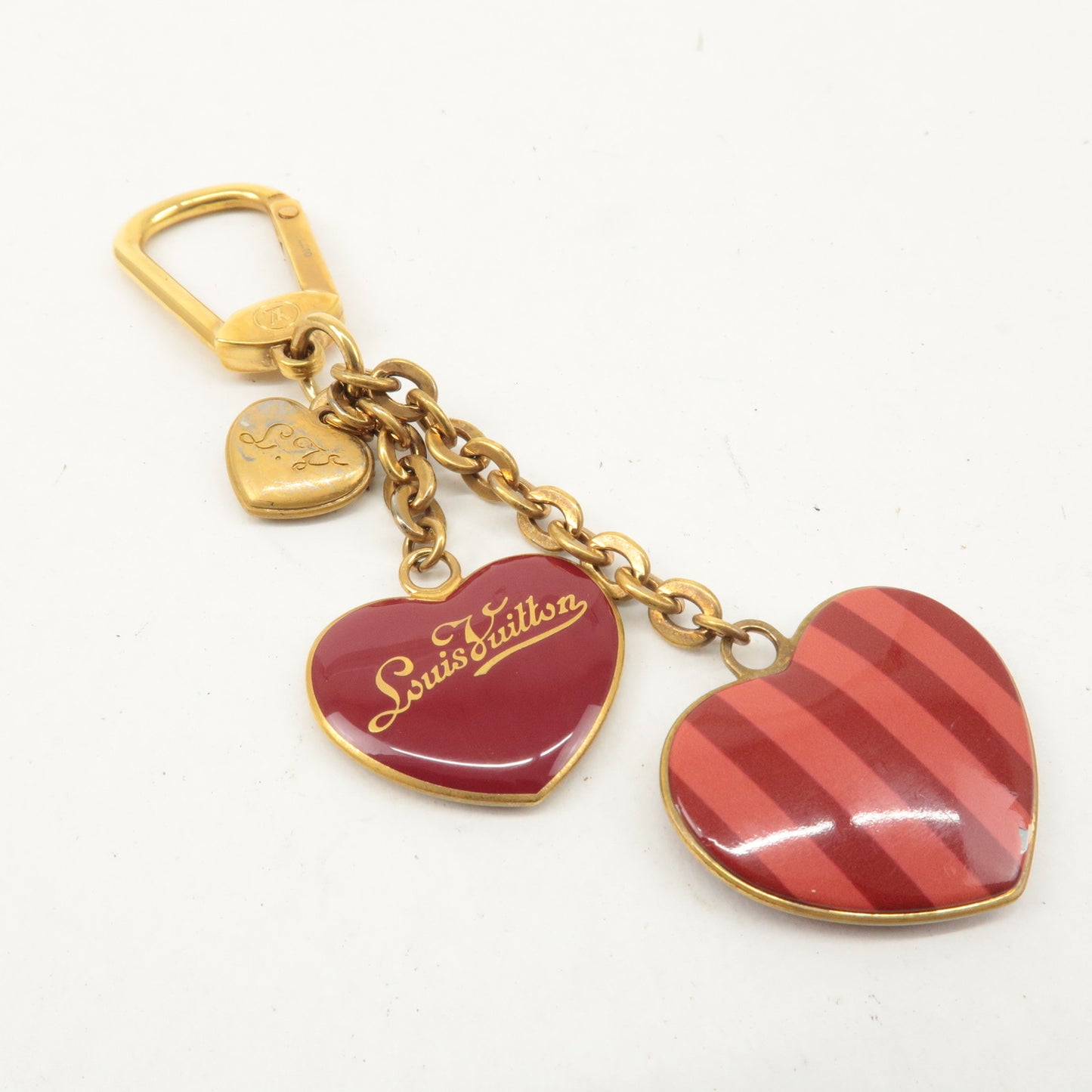 Louis Vuitton Portecles Coeur Rayures Key Chain Holder M66476