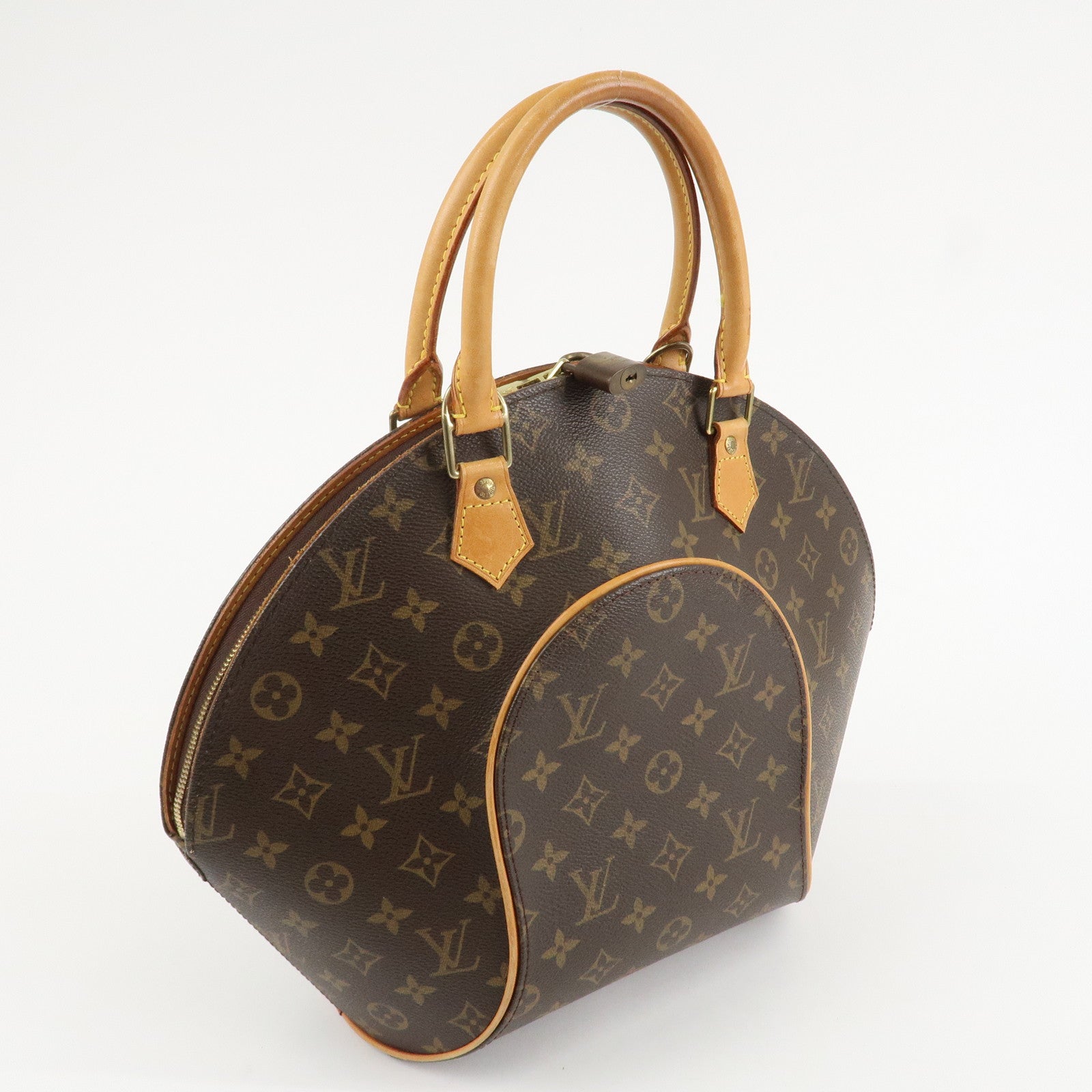 Louis Vuitton Monogram Ellipse MM Hand Bag Brown M51126 Used