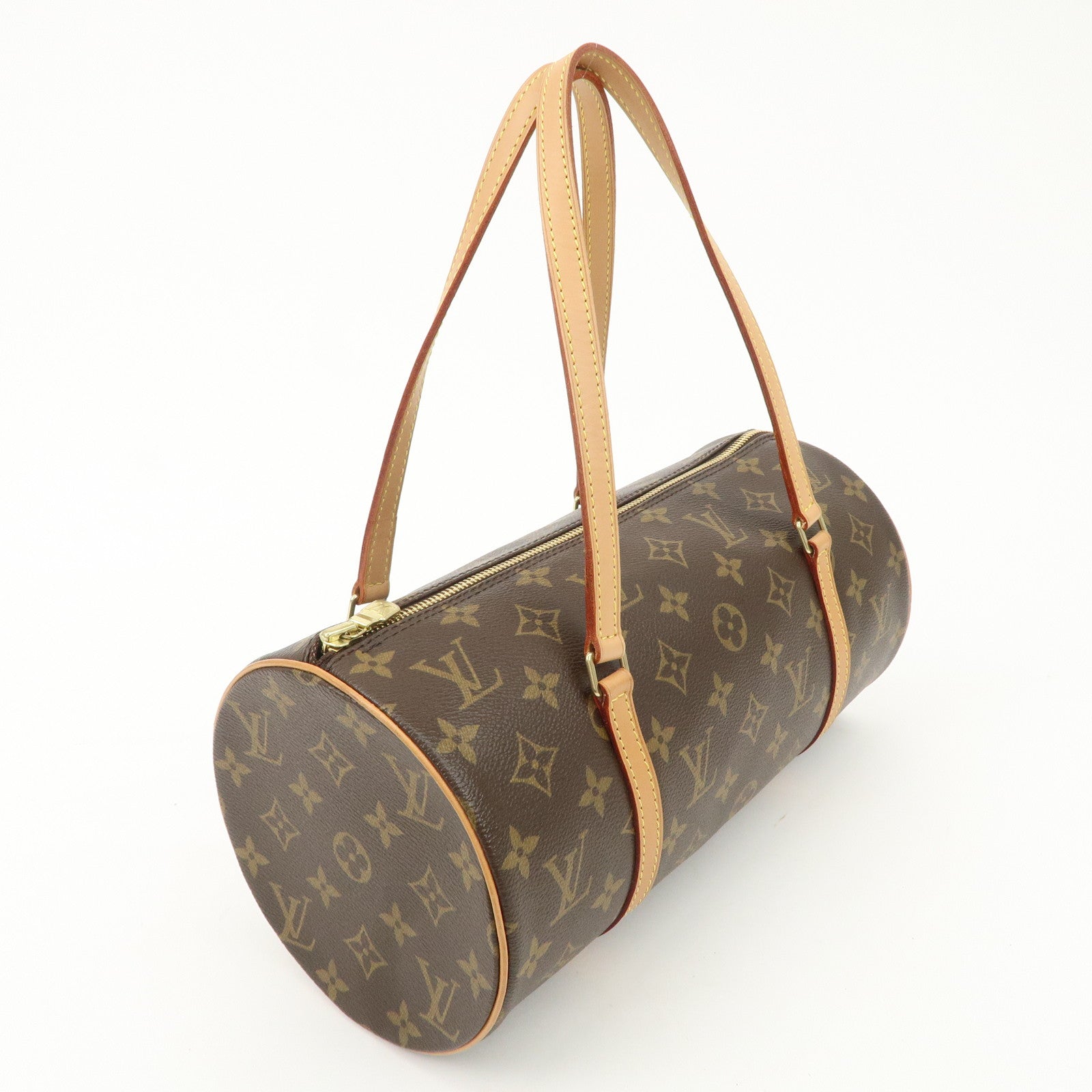 Louis Vuitton Monogram Papillon 30 Hand Bag Brown M51385 Used