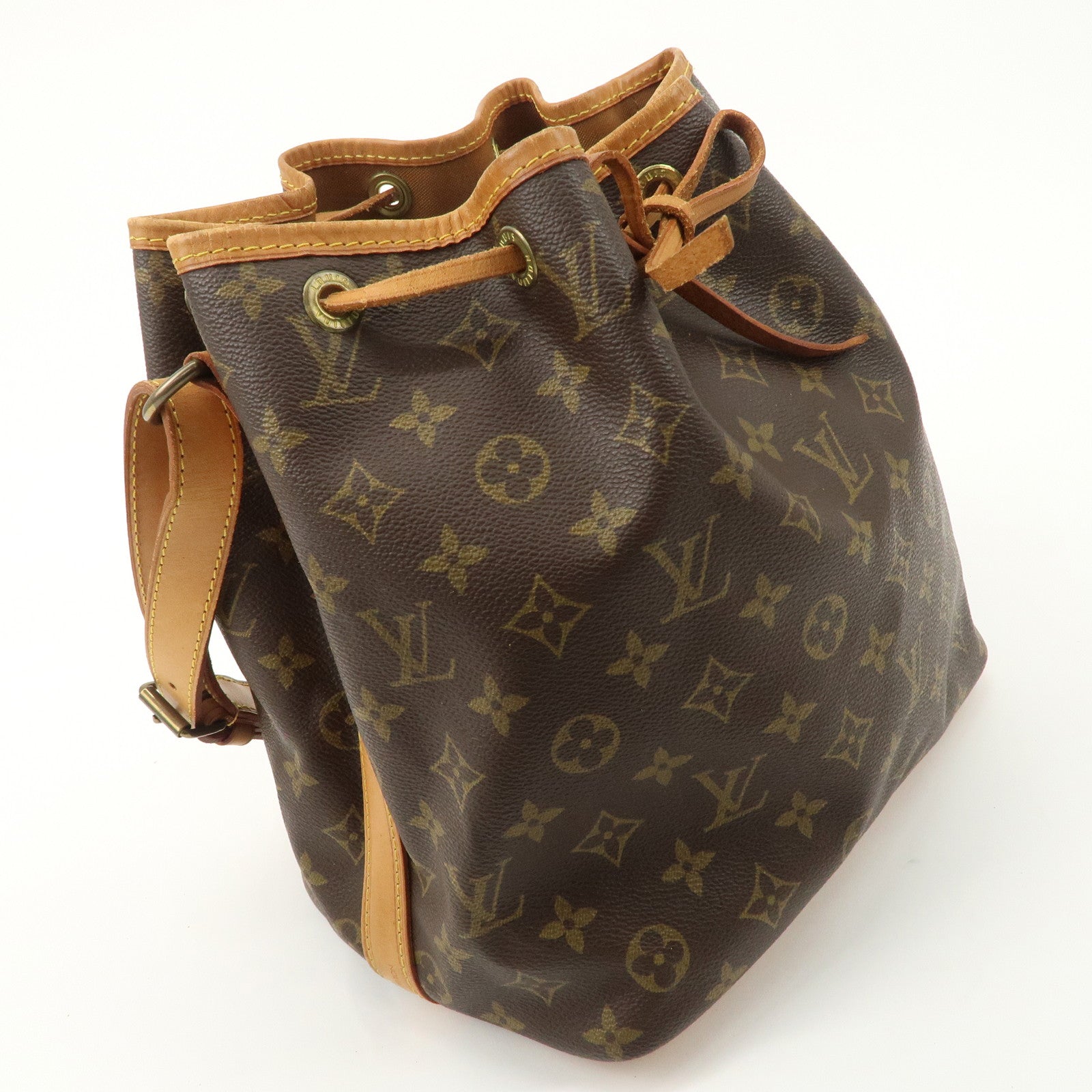 Louis Vuitton Monogram Petit Noe Shoulder Bag Brown M42226