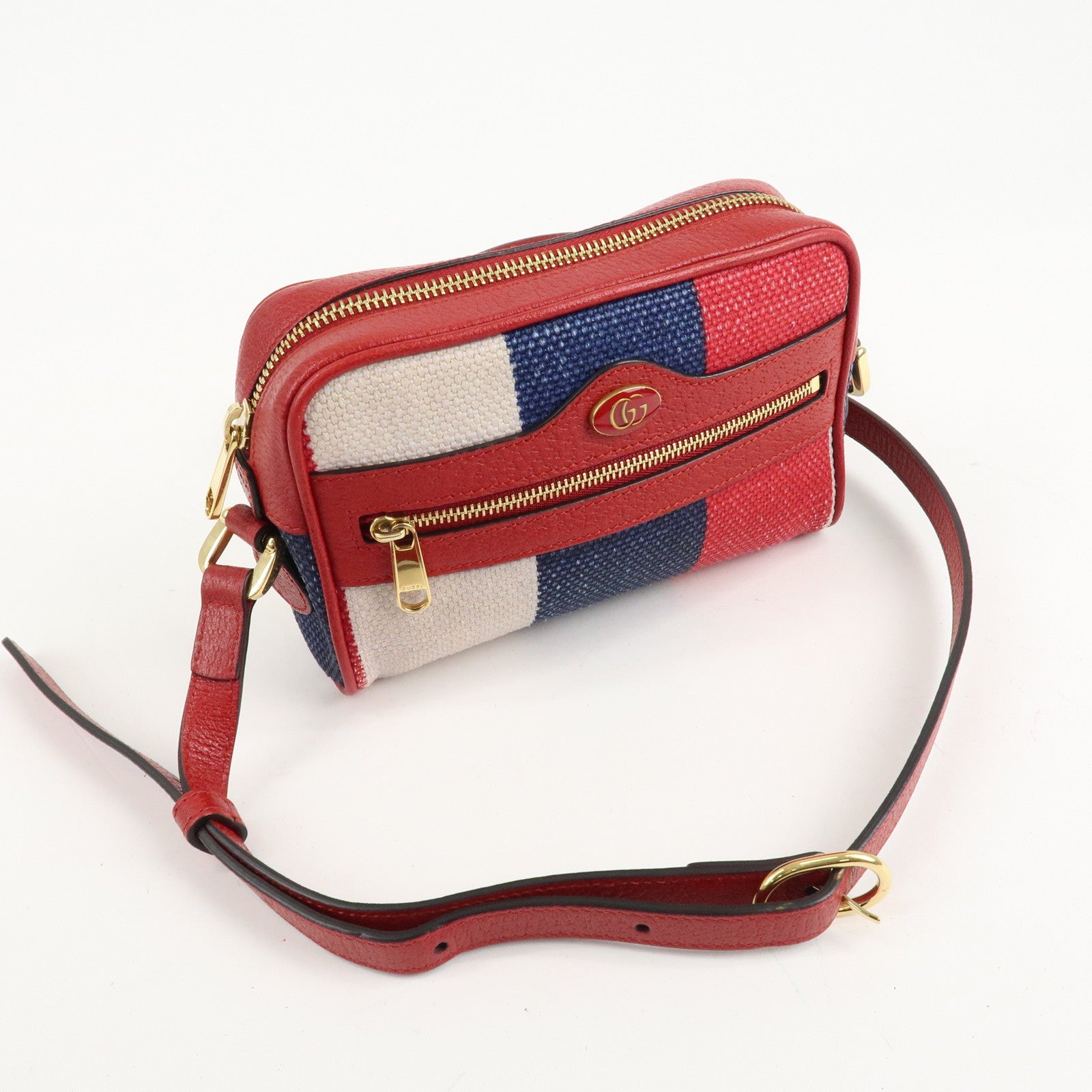 GUCCI Ophidia GG Supreme Mini Shoulder Bag Red 517350