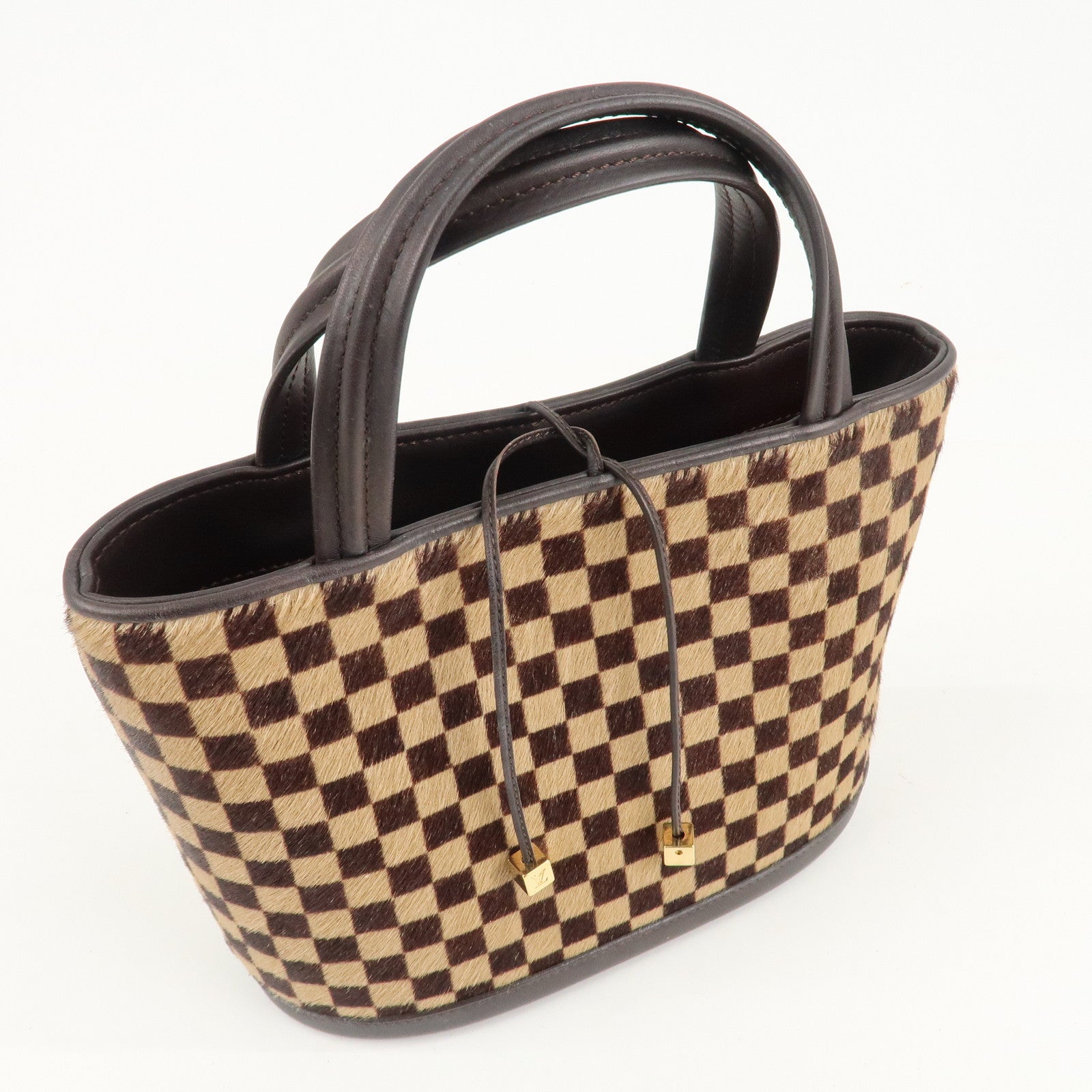 Louis Vuitton Damier Sauvage Impala Hand Bag Beige Brown M92133