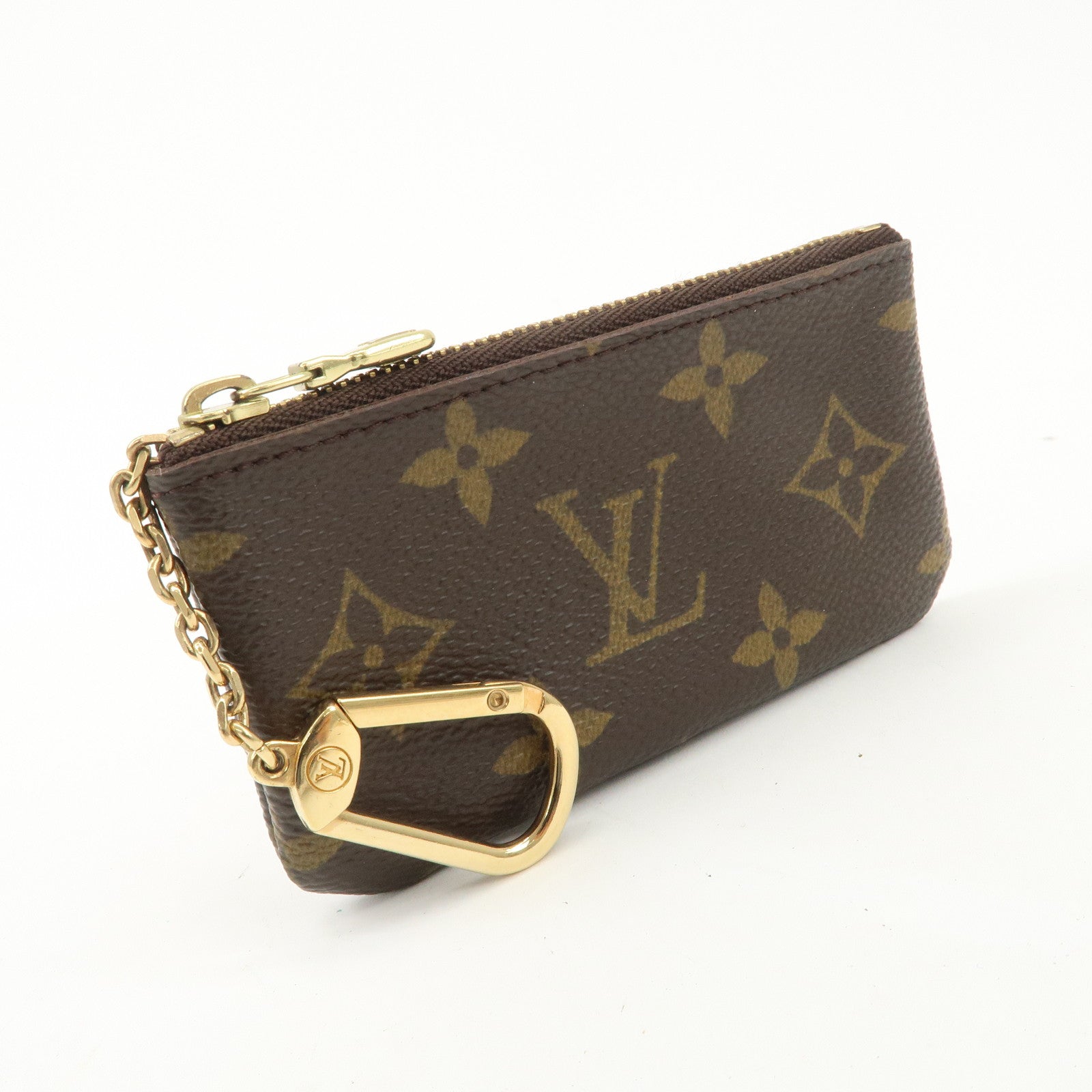 Louis Vuitton Monogram Pochette Cles Coin Case Key Case  M62650 Used