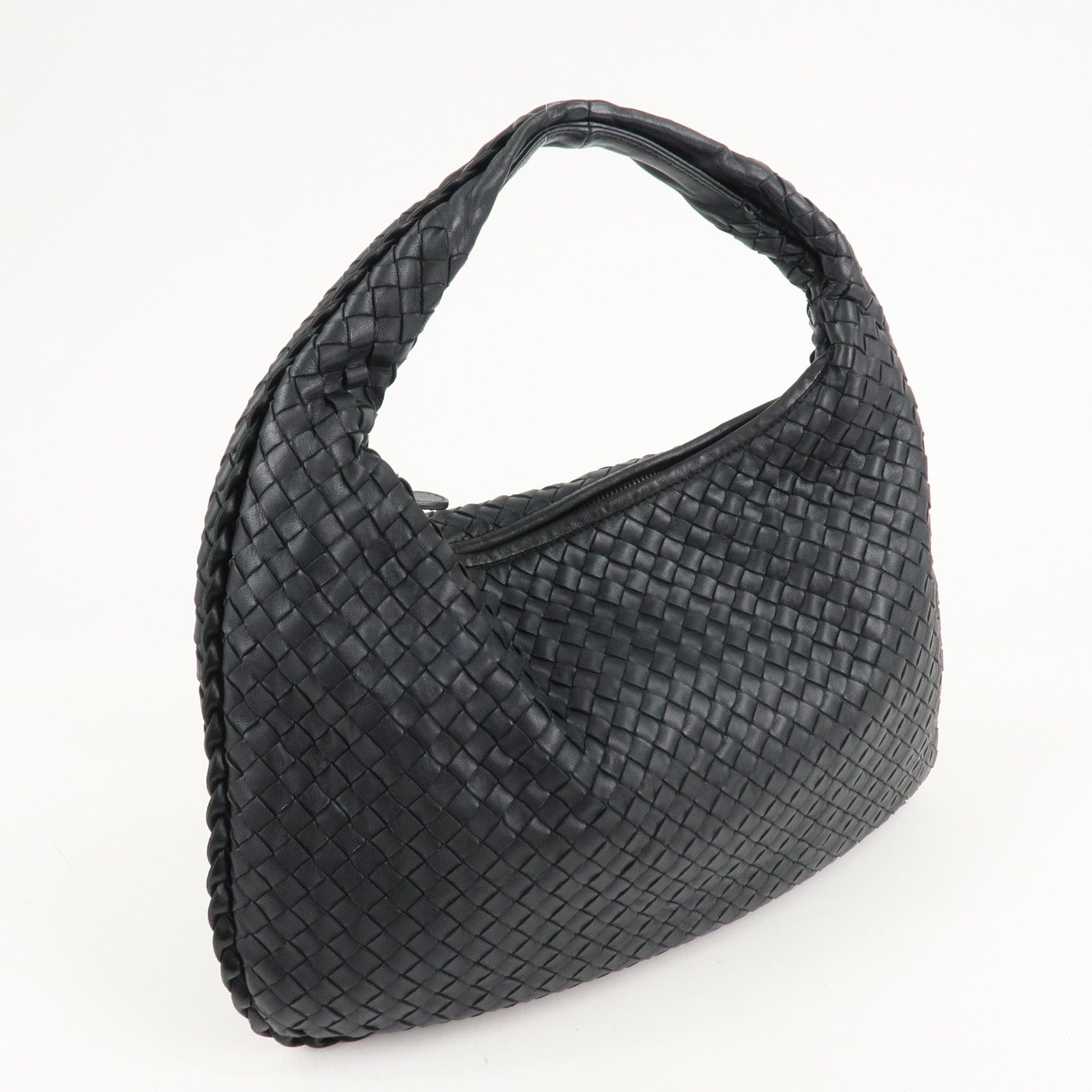 BOTTEGA VENETA Hobo Intrecciato Leather Shoulder Bag 115653