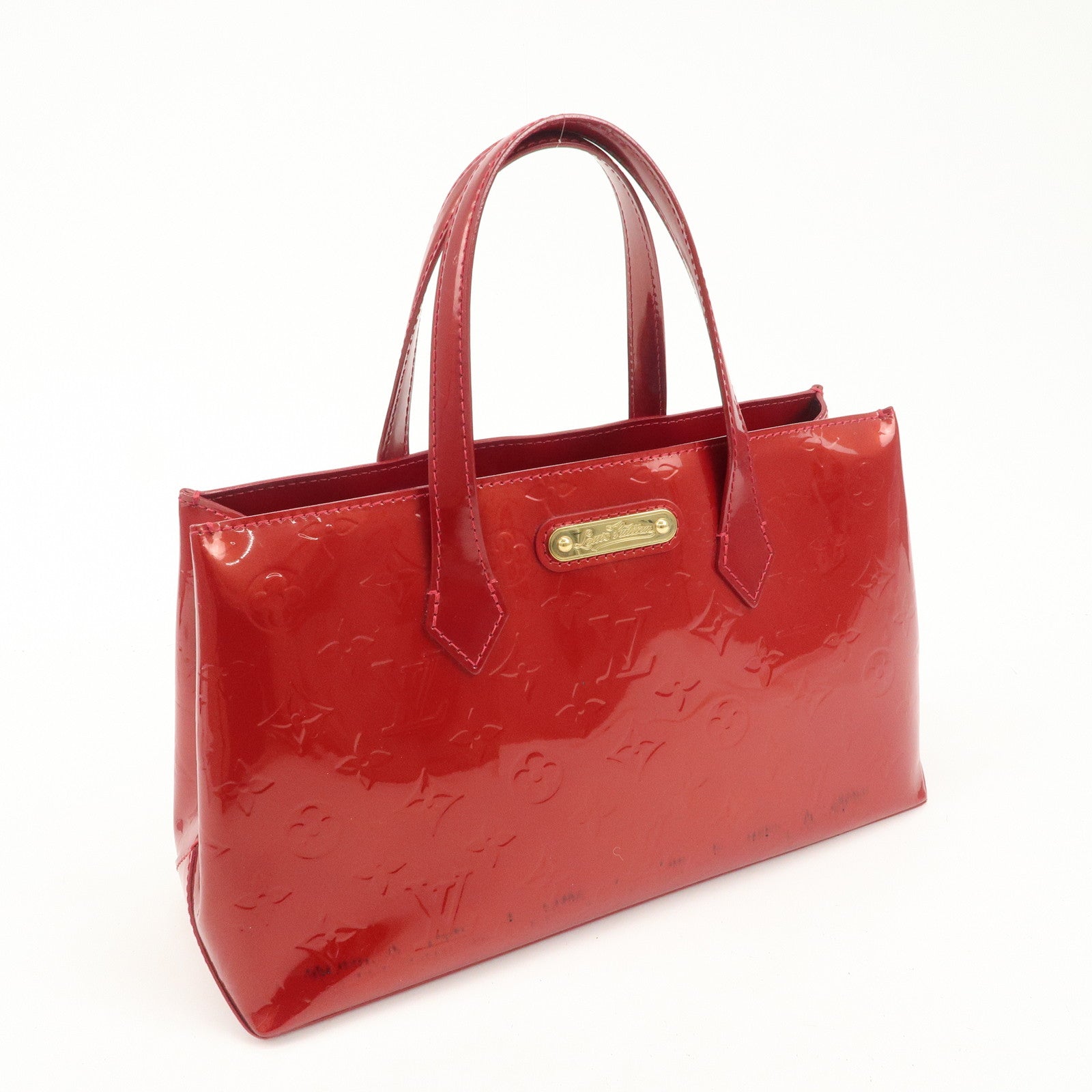 Louis Vuitton Monogram Vernis Wilshire PM Pomme d'Amour M93642 Used