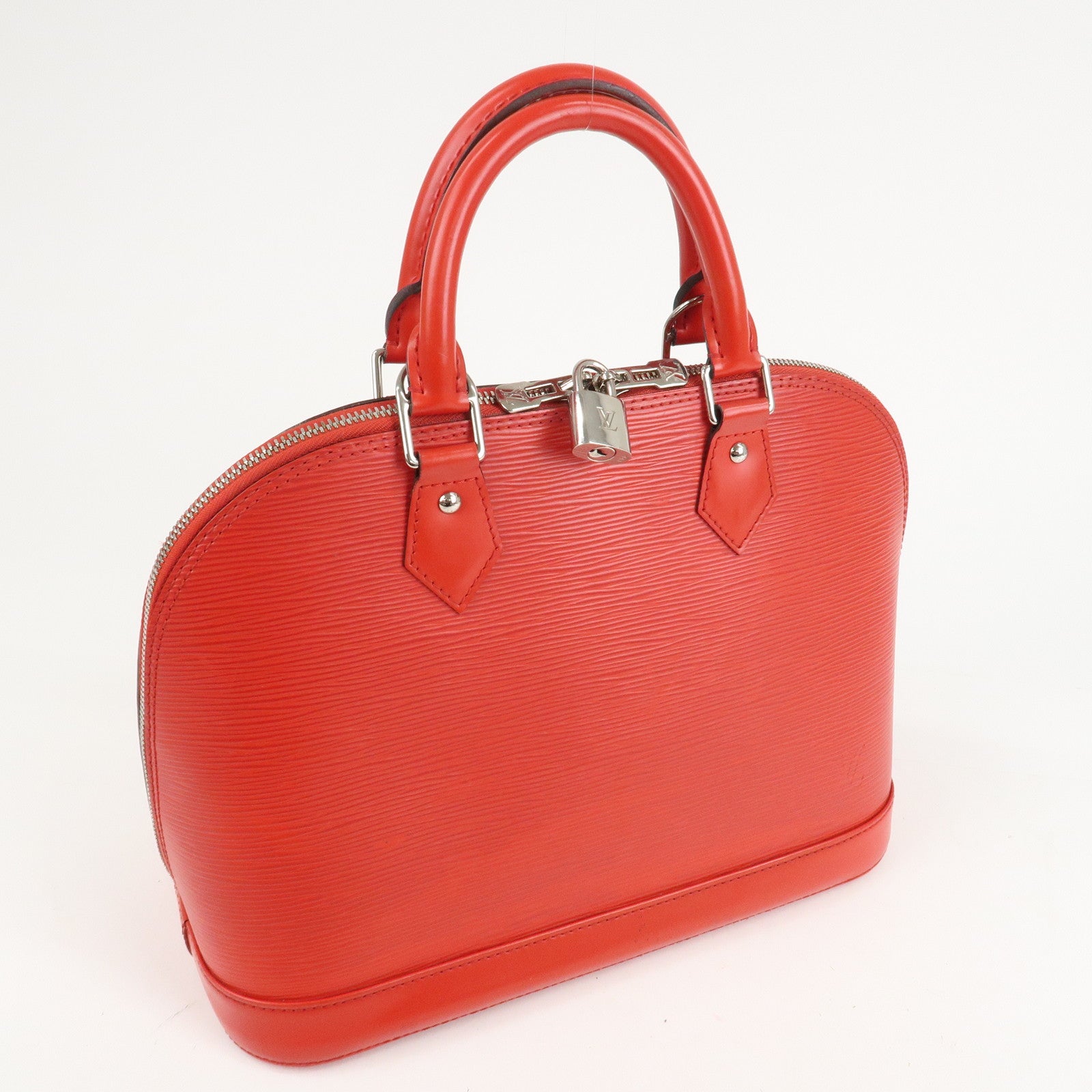 Louis Vuitton Epi Alma PM Hand Bag Coquelicot Red M41154