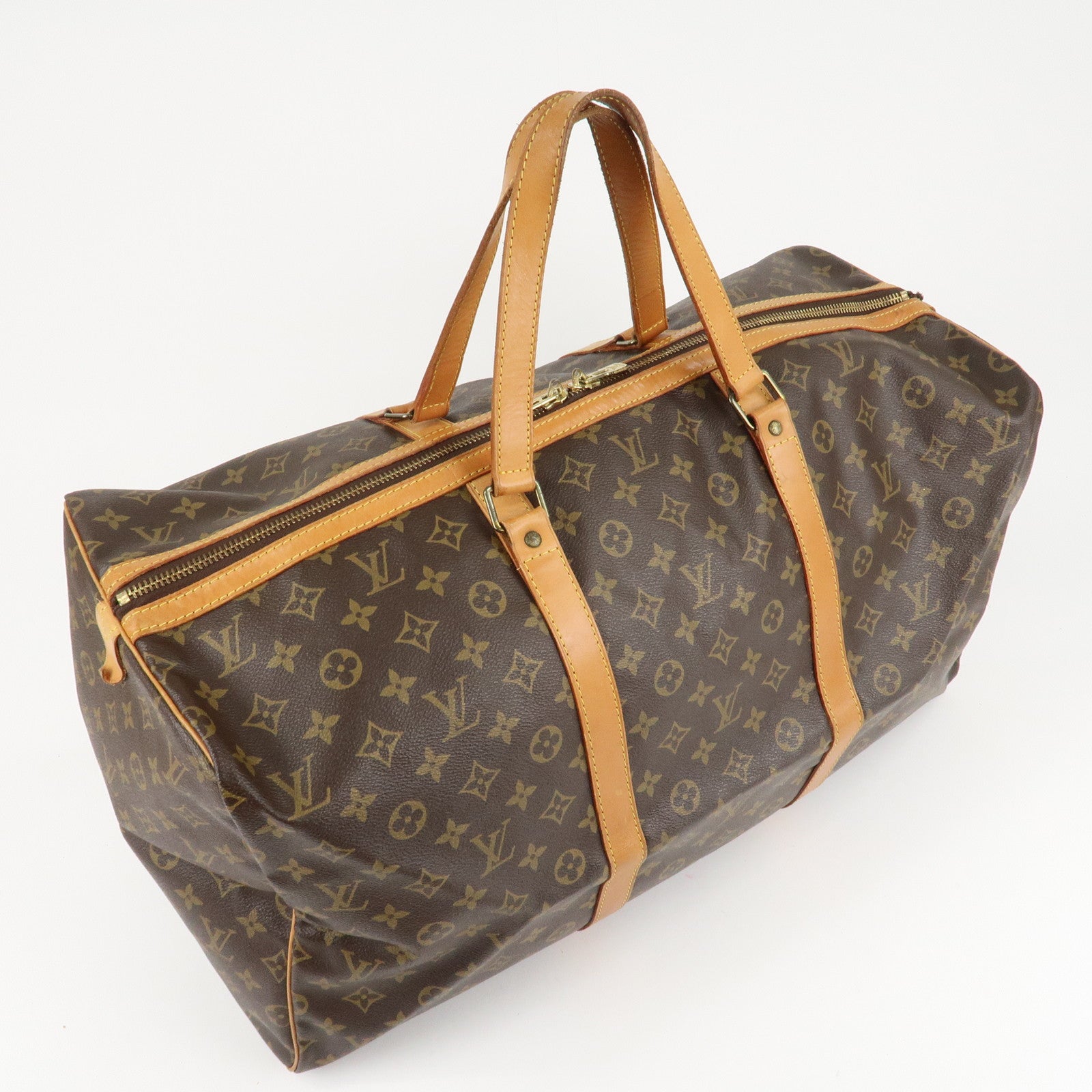 Louis Vuitton Monogram Sac Souple 55 Boston Bag Brown M41622