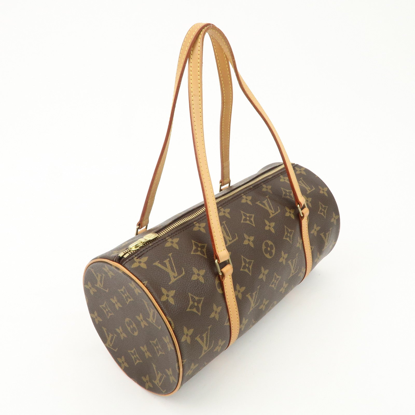 Louis Vuitton Monogram Papillon 30 Hand Bag Brown M51385