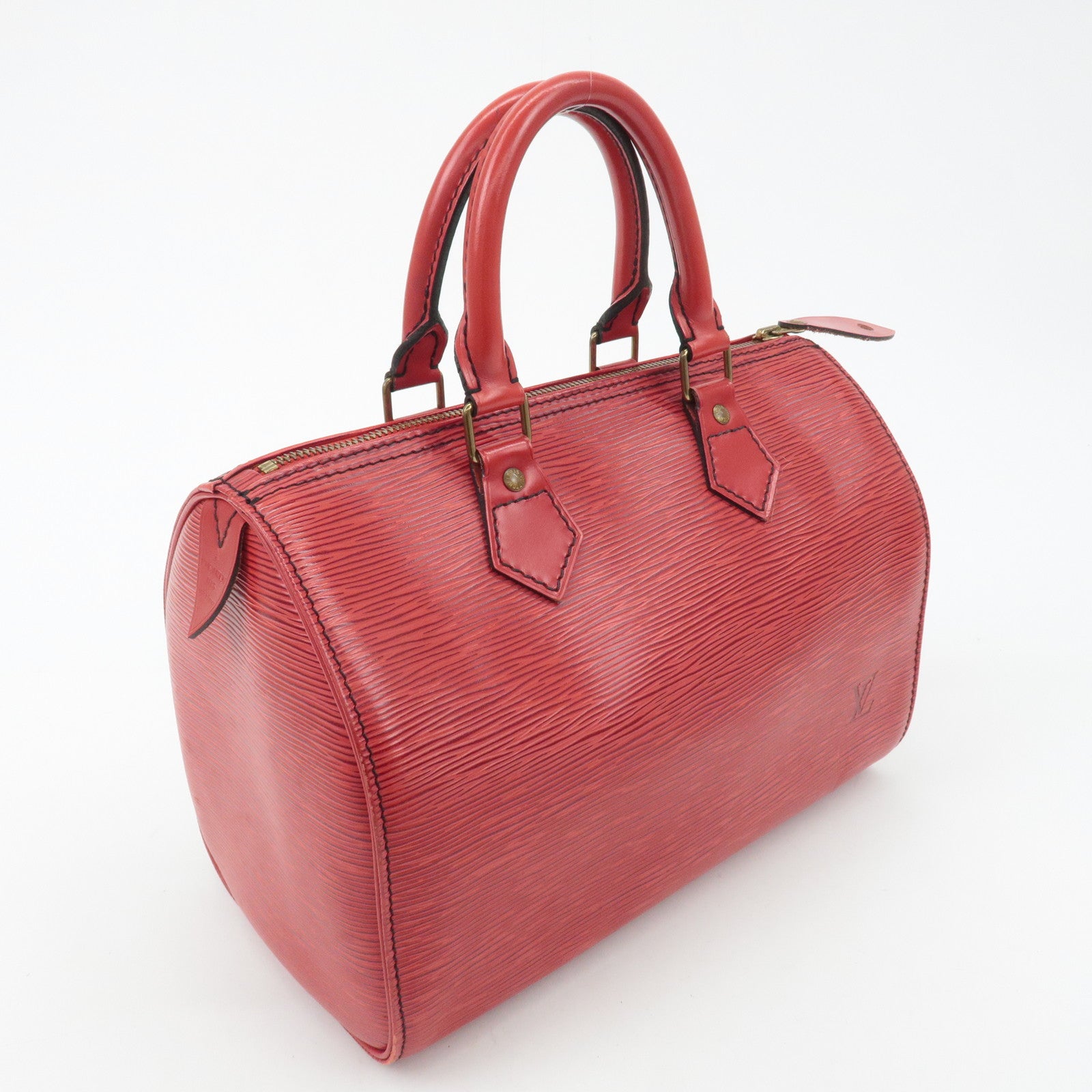 Louis Vuitton Epi Speedy 25 Hand Bag Castilian Red M43017