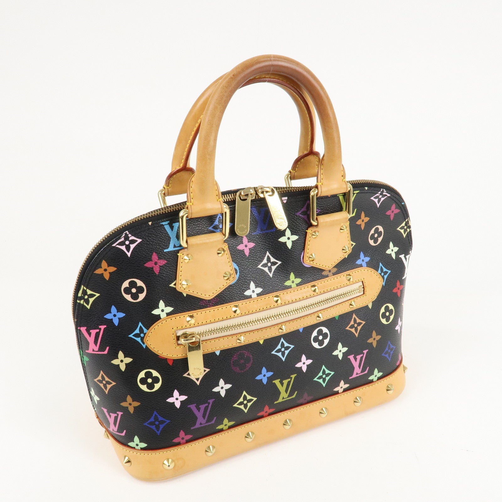 Louis Vuitton Monogram Multi Color Alma Hand Bag Noir M92646