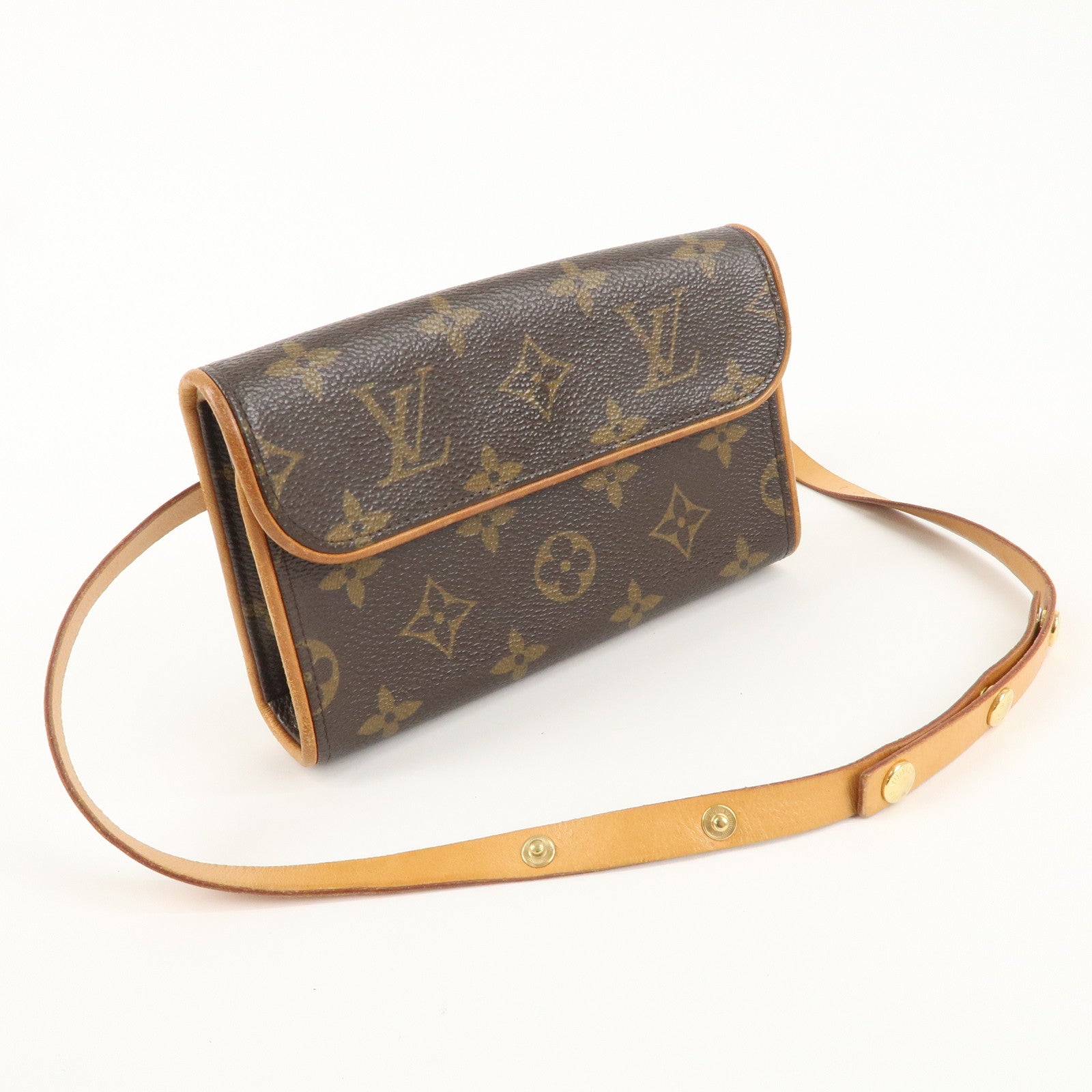 Louis Vuitton Monogram Pochette Florentine Waist Bag Belt XS M51855