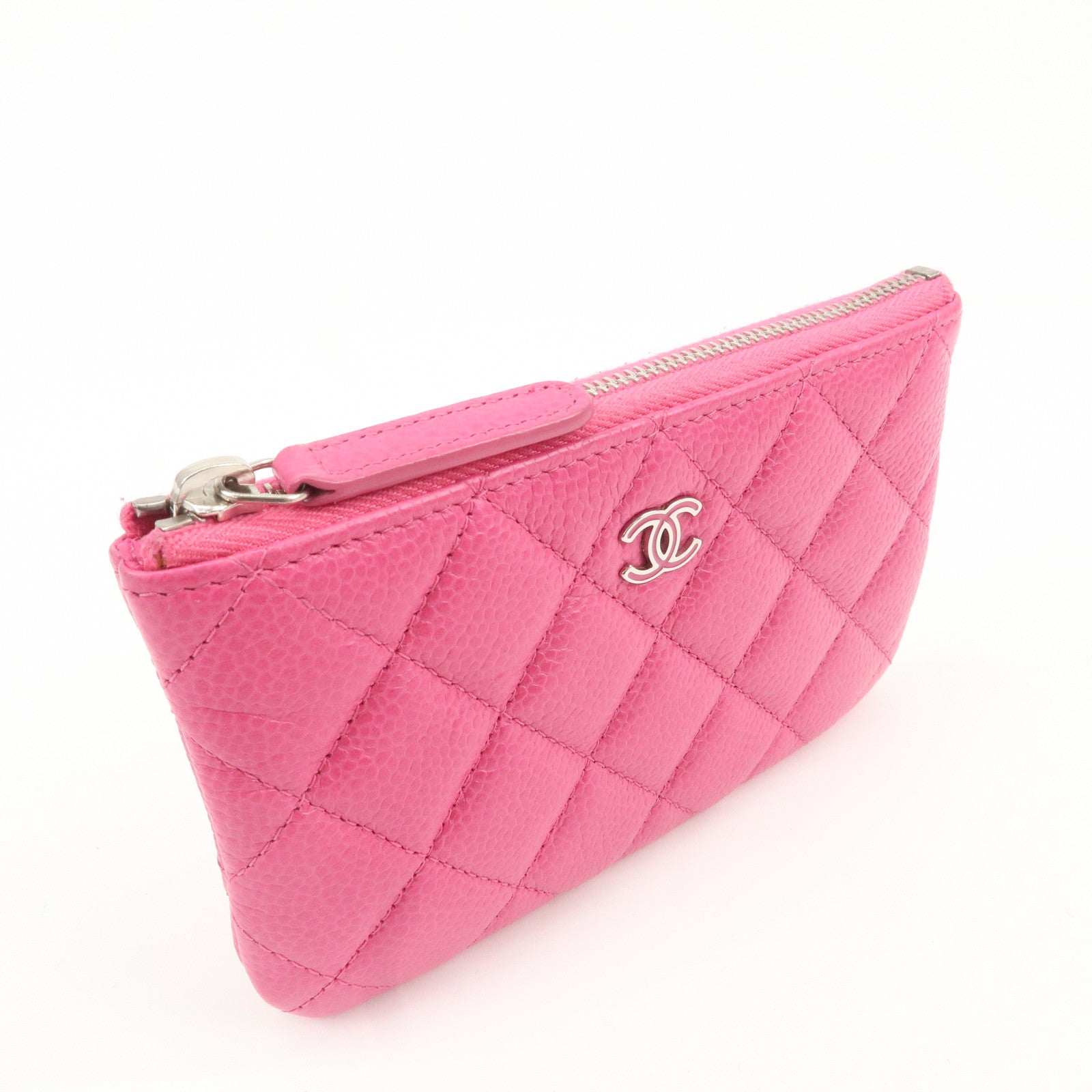 CHANEL Matelasse Caviar Skin Mini Pouch Pink A69523