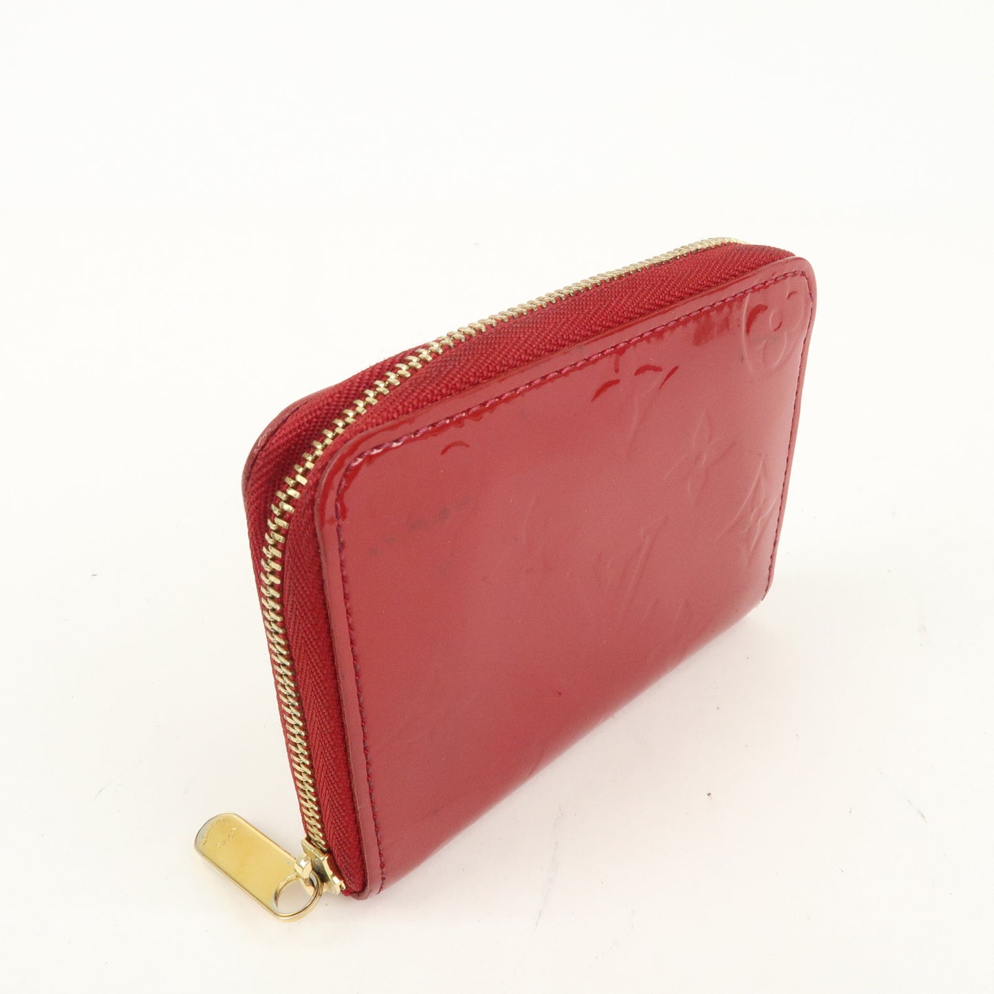 Louis Vuitton Monogram Vernis Zippy Coin Purse Case M93608 Red