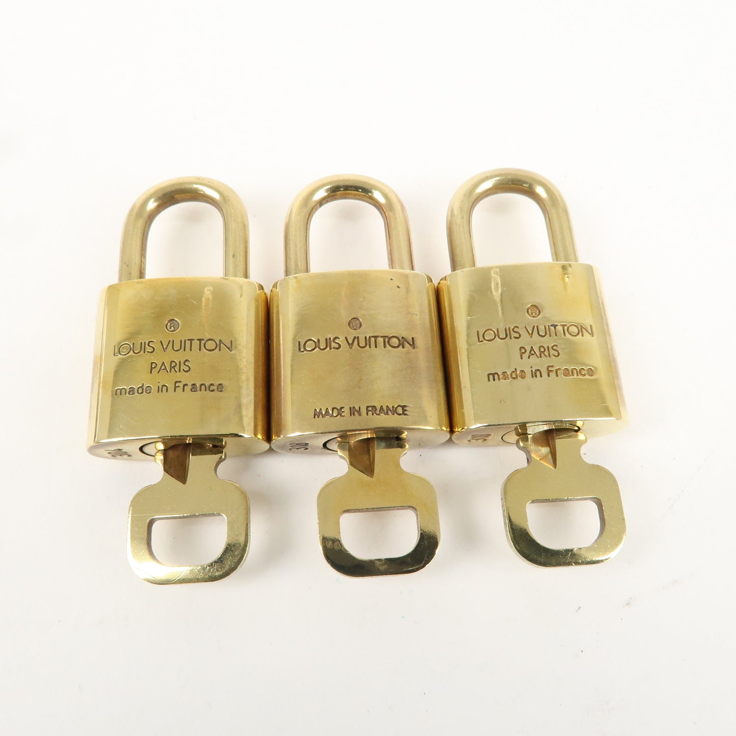 Louis Vuitton Set of 10 Lock & Key Cadena Key Lock Gold