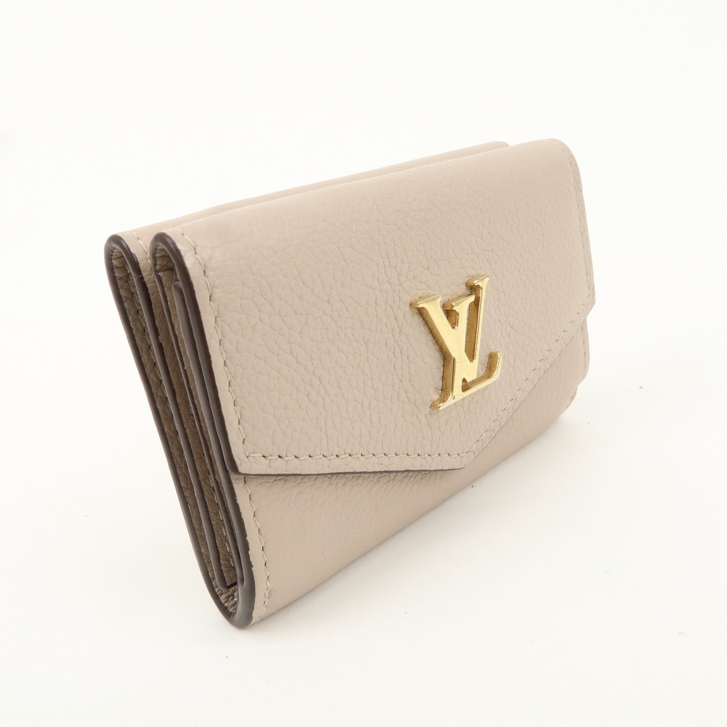 Louis Vuitton Portefeuille Lock Mini Wallet Greige M69340