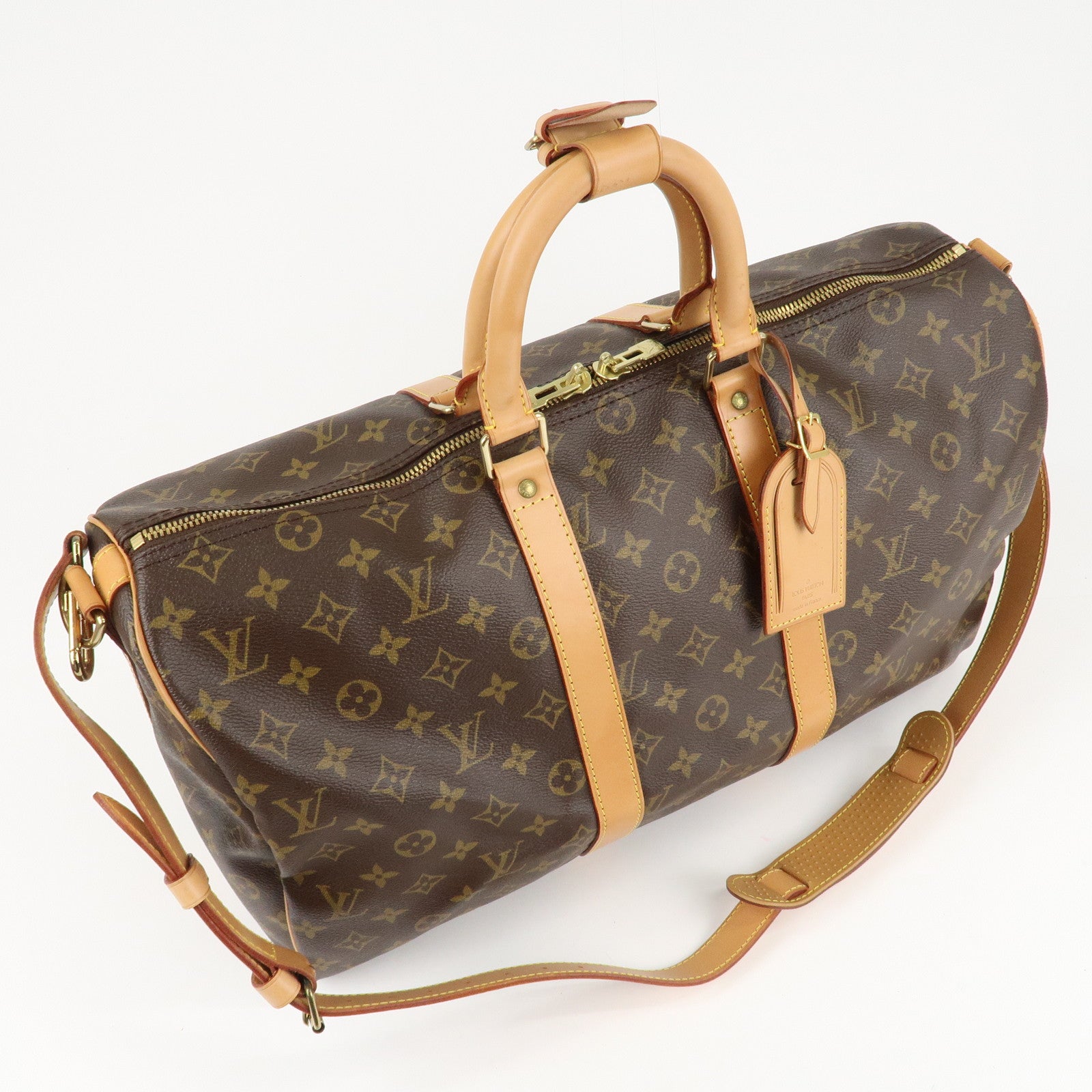 Louis Vuitton Monogram Keep All Bandouliere 45 Boston Bag M41418 Used