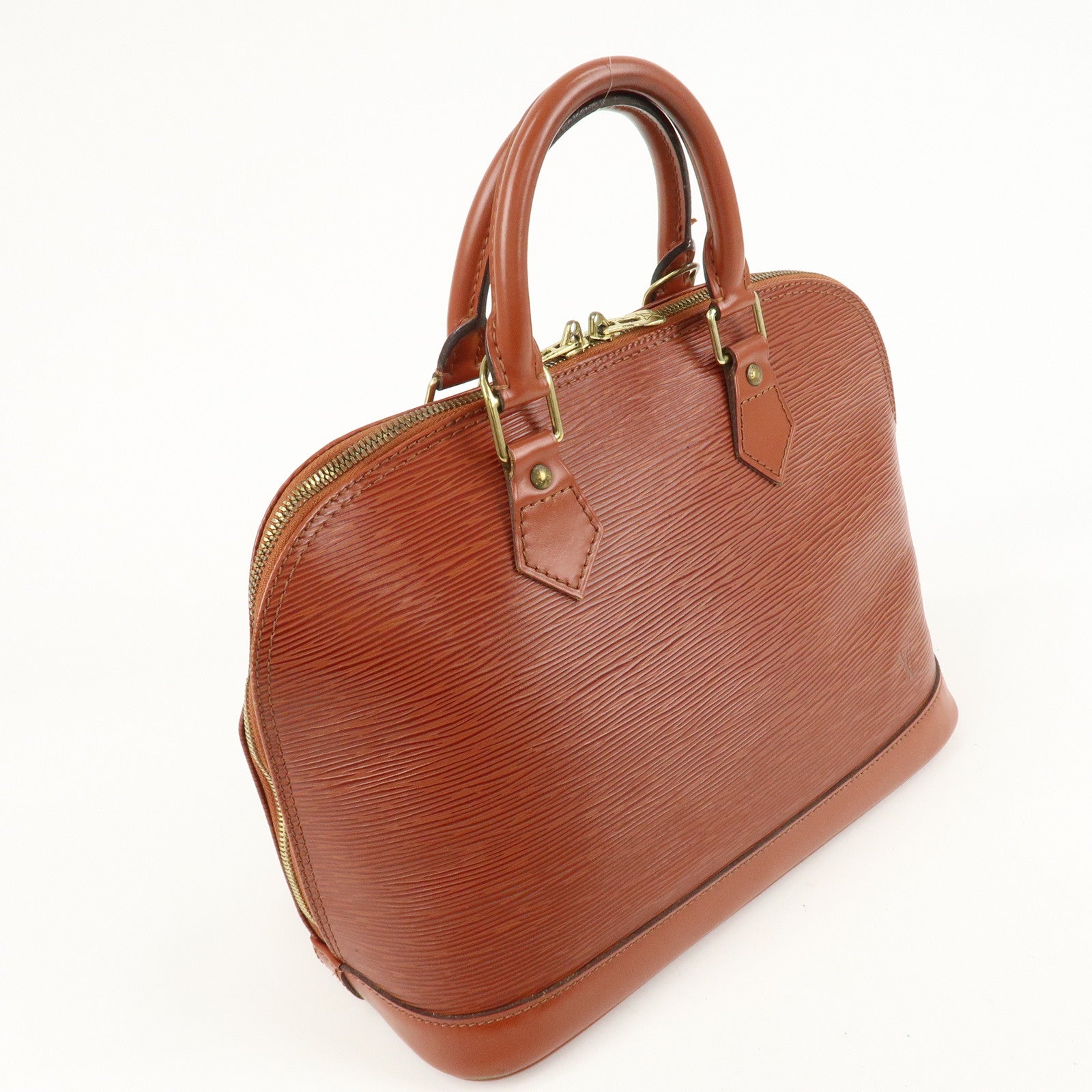 Louis Vuitton Epi Alma PM Hand Bag Kenya Brown M52143