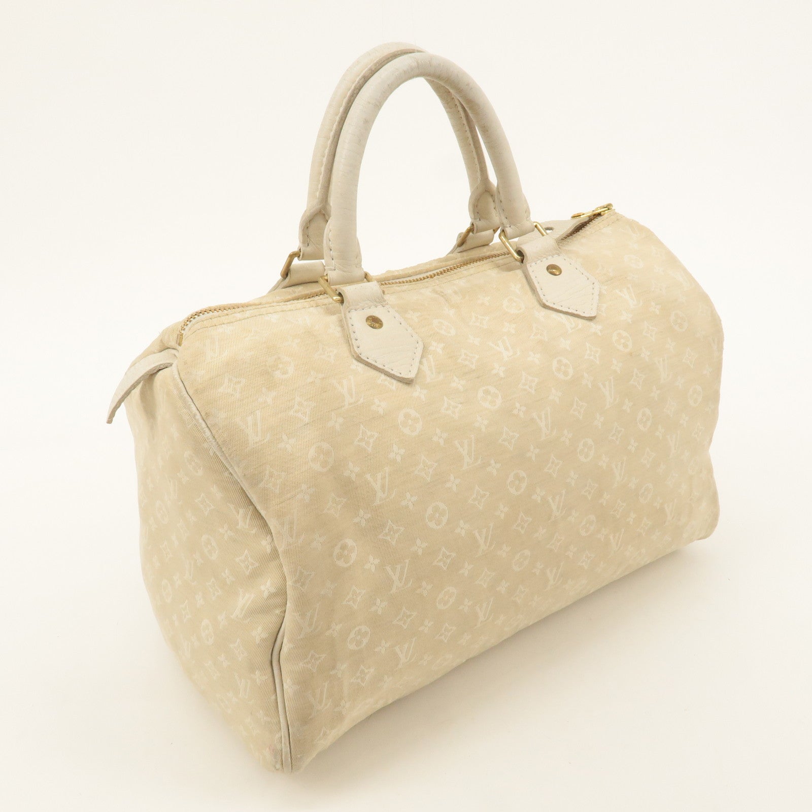 Louis Vuitton Monogram Mini Lin Speedy 30 Hand Bag M95319